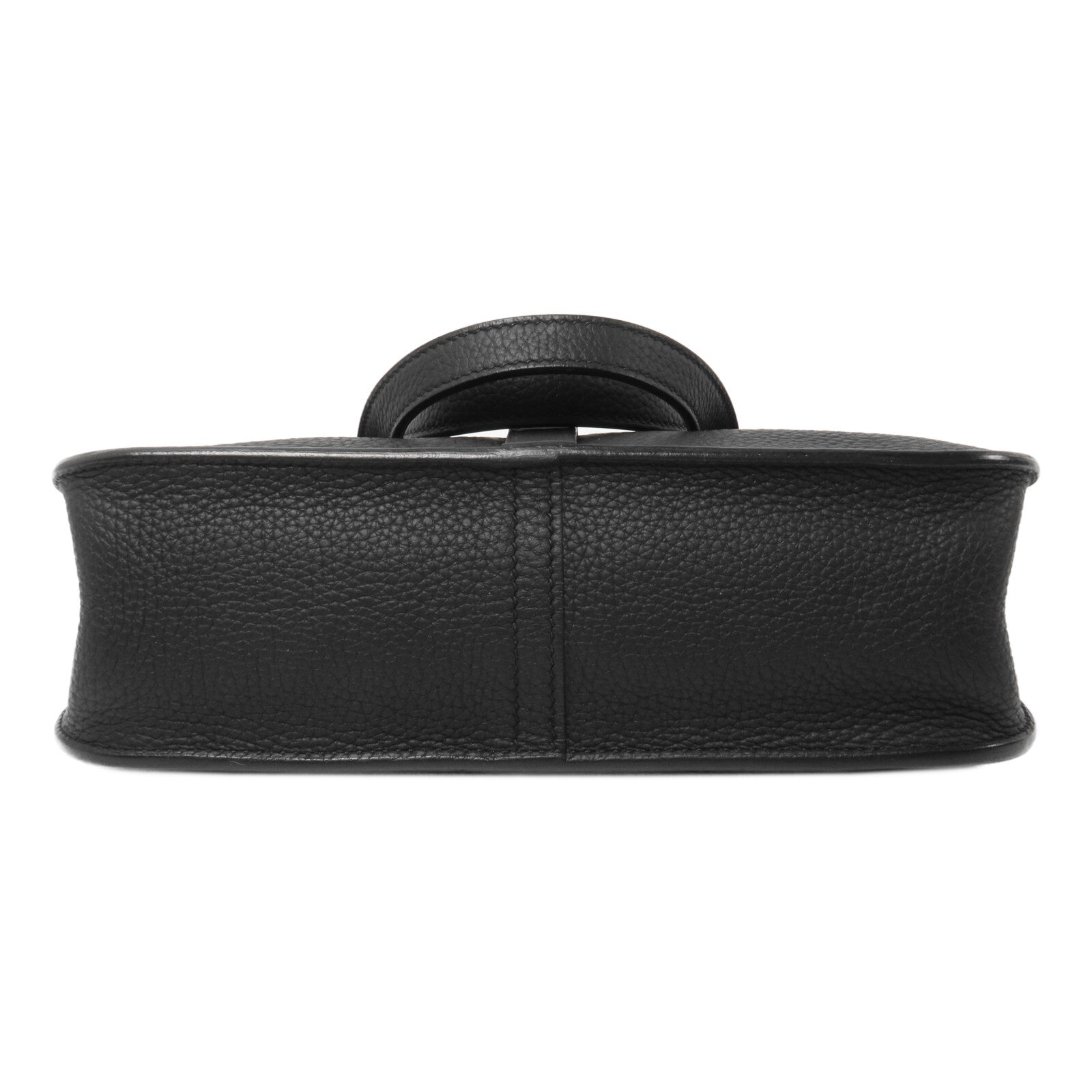 HERMES Clemence皮革Halzan 25手挽肩背兩用袋Noir