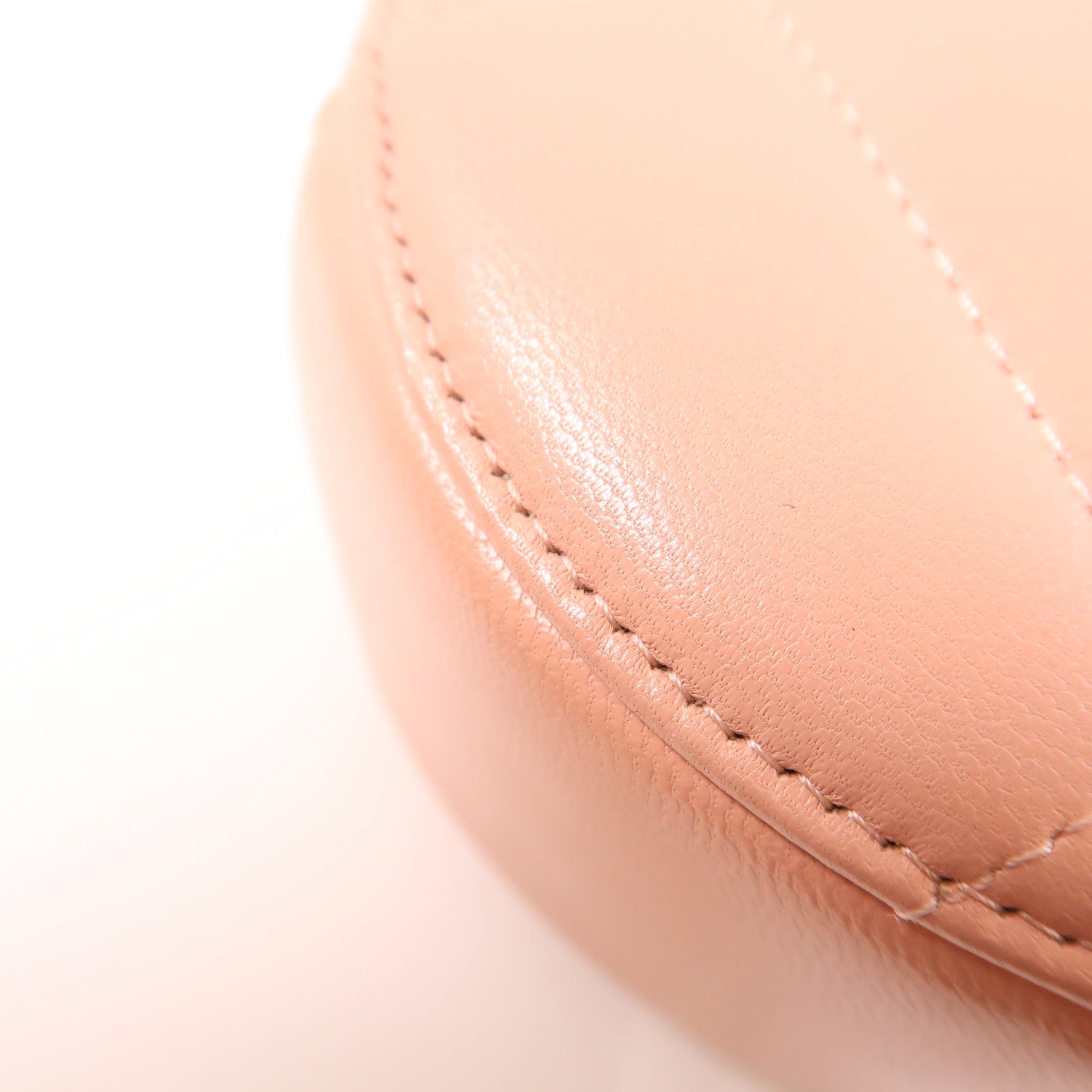 CHANEL CC Round Clutch 19 2 Way Shoulder Bag Handbag Lambskin Leather Pink