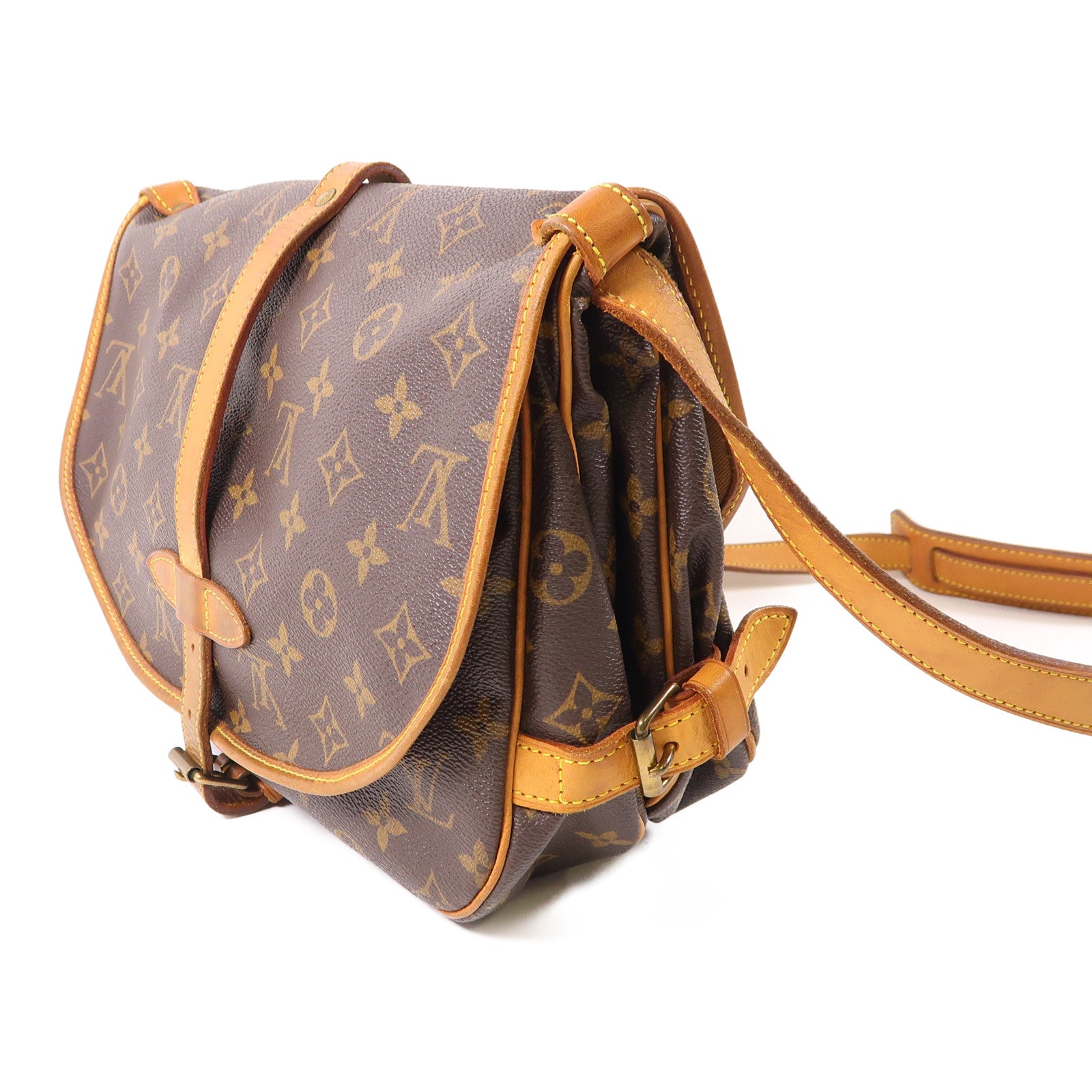 LOUIS VUITTON LV GHW Saumur 30 Shoulder Bag M42256 Monogram Brown