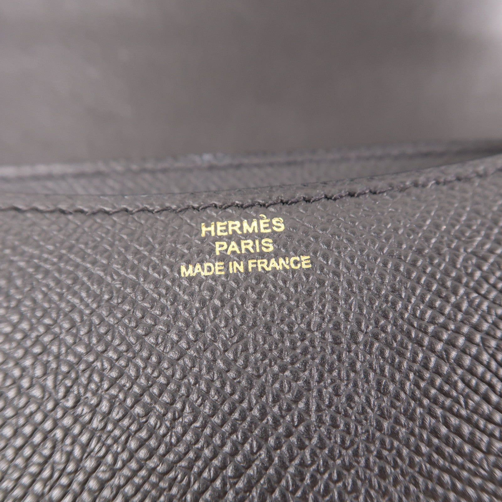 HERMES Epsom皮革Constance Mini肩背袋Noir Black