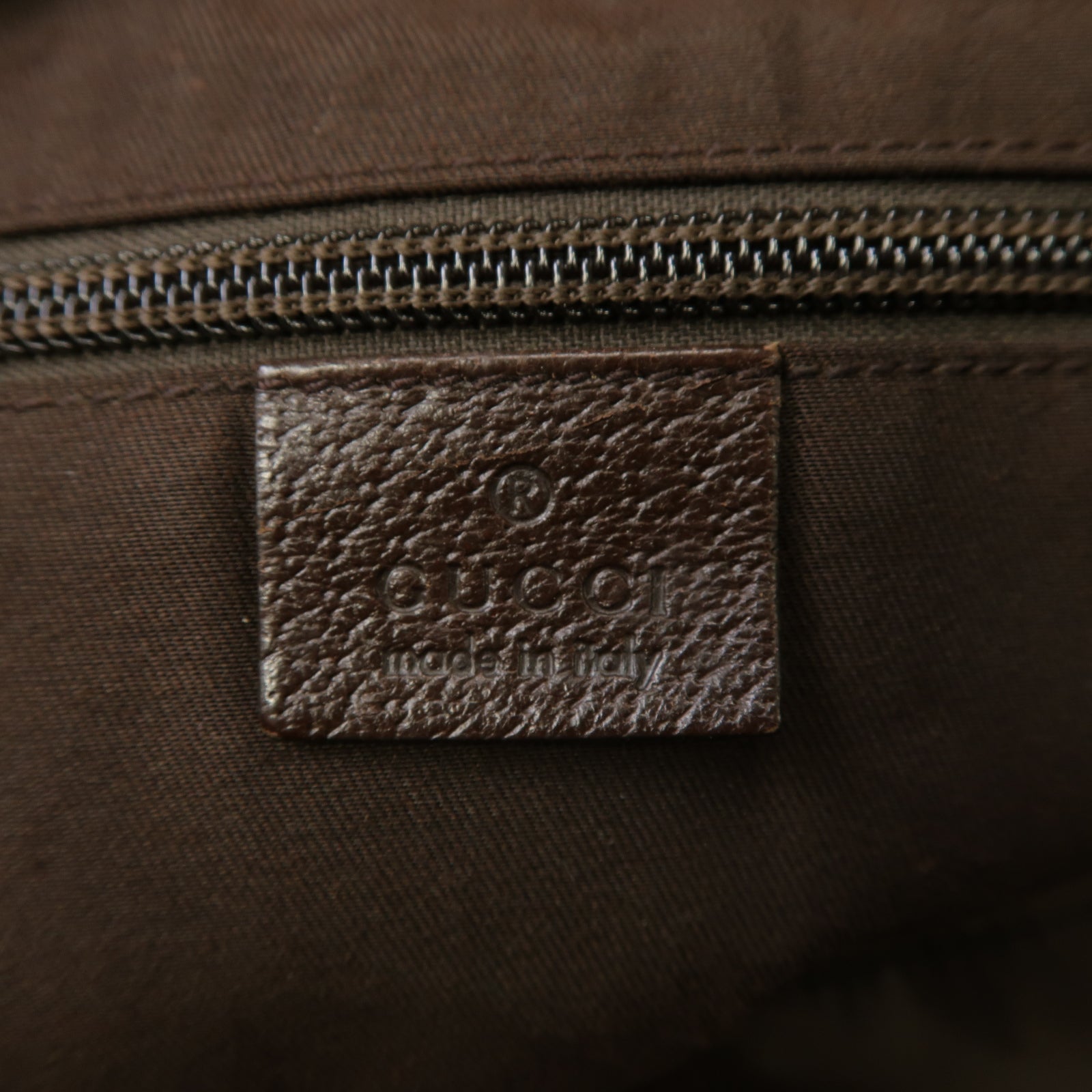 GUCCI 帆布Boston Bag波士顿包棕色