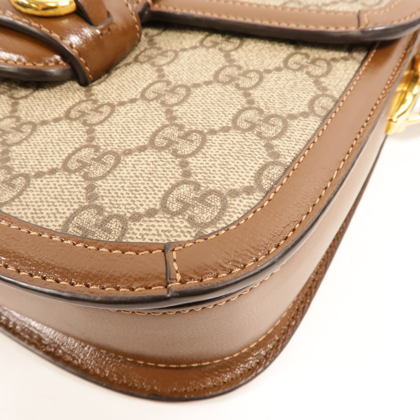 GUCCI 塗層帆布Horsebit 1955 Medium肩背袋