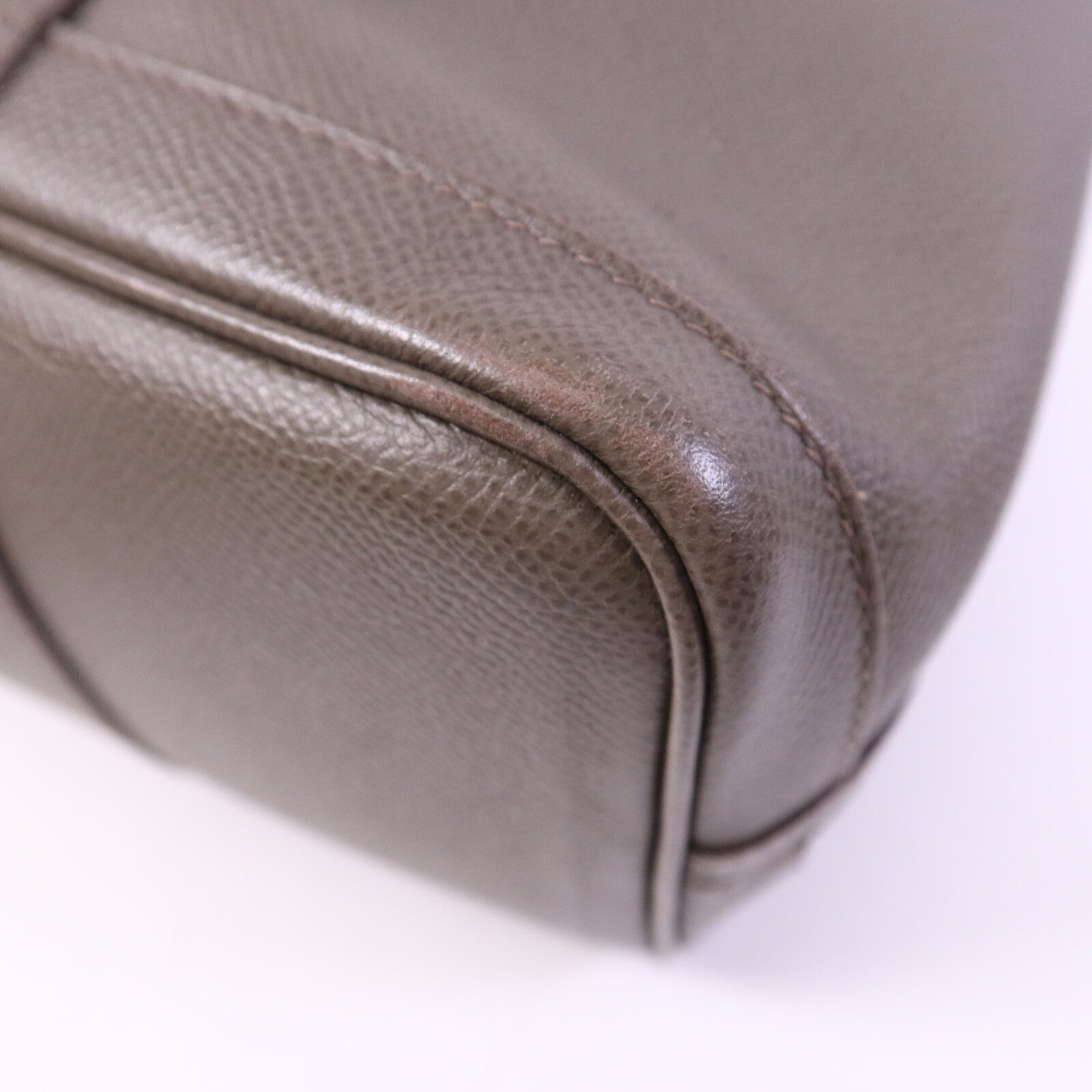 HERMES Epsom皮革Garden Party TPM銀扣手挽Etoupe袋