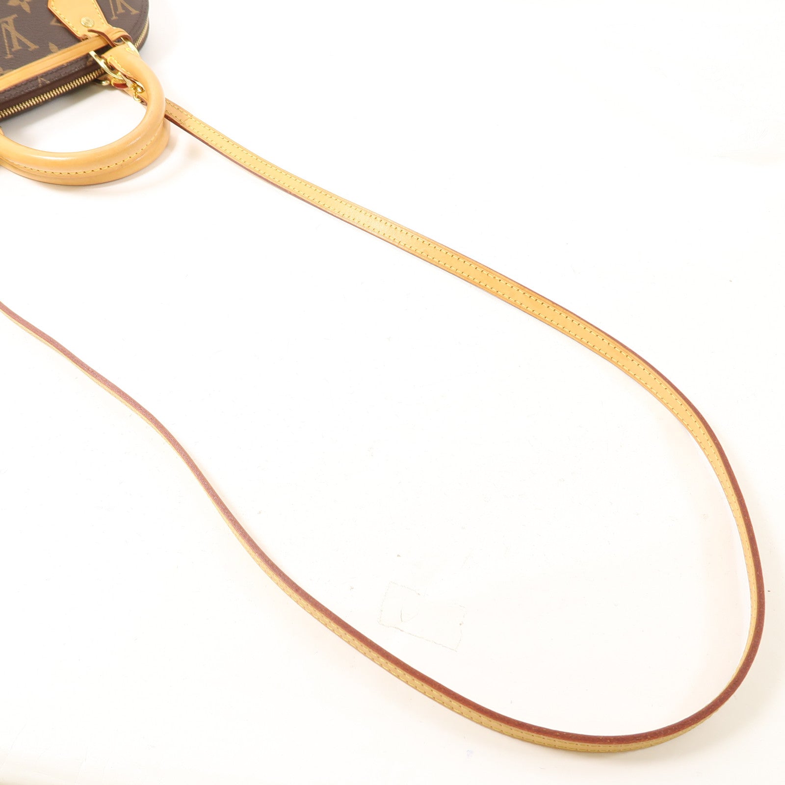 LOUIS VUITTON Monogram Alma BB金扣手挽肩背兩用袋棕色