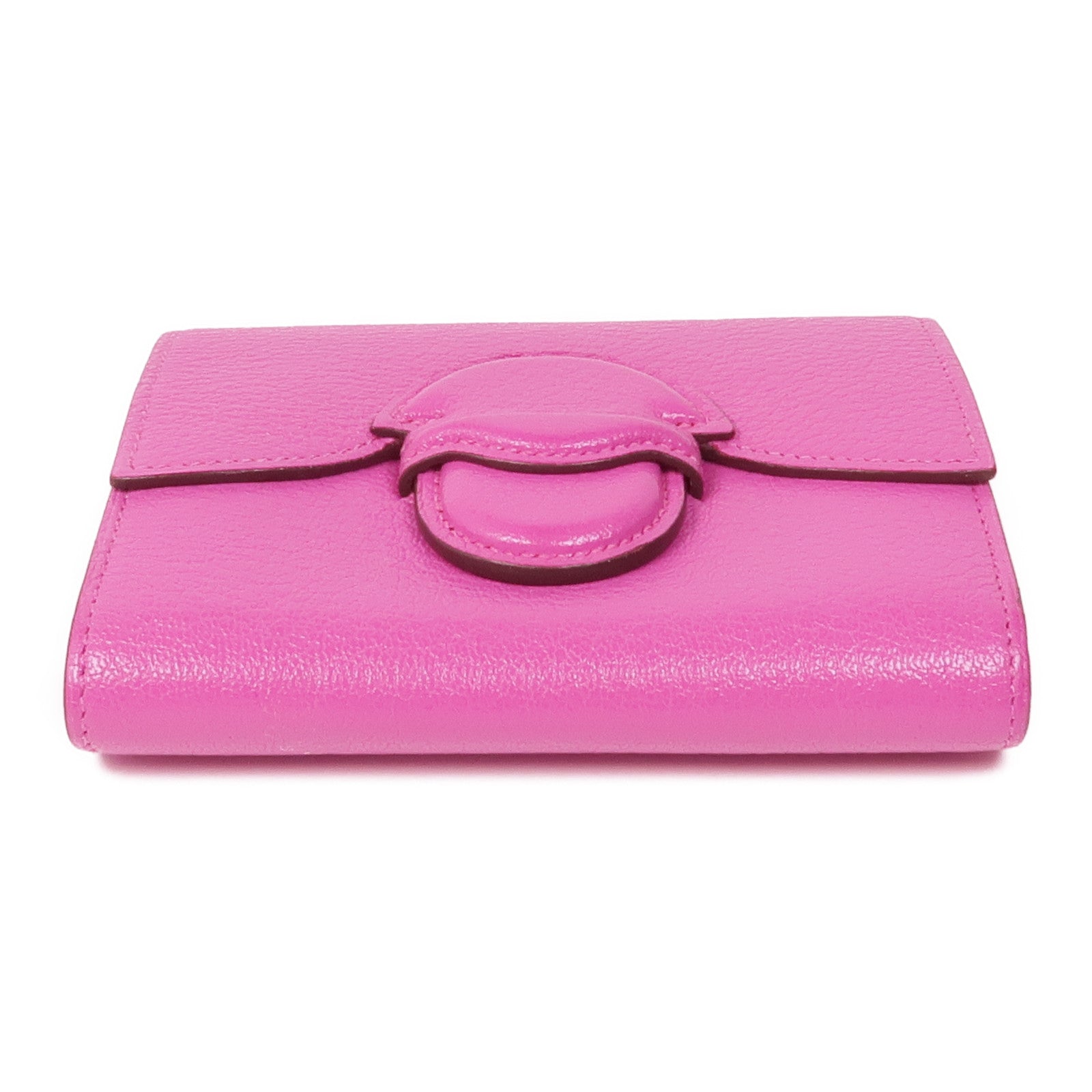 HERMES Chevre皮革Nevelle Petite Marco銀扣錢包