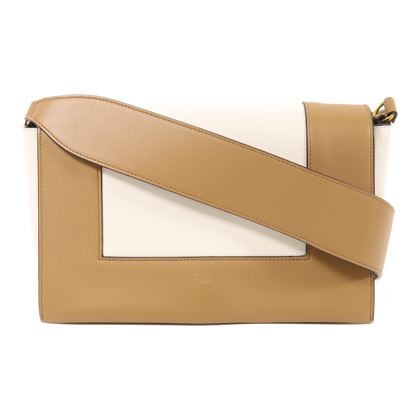 CELINE 牛皮皮革Frame金扣肩背袋
