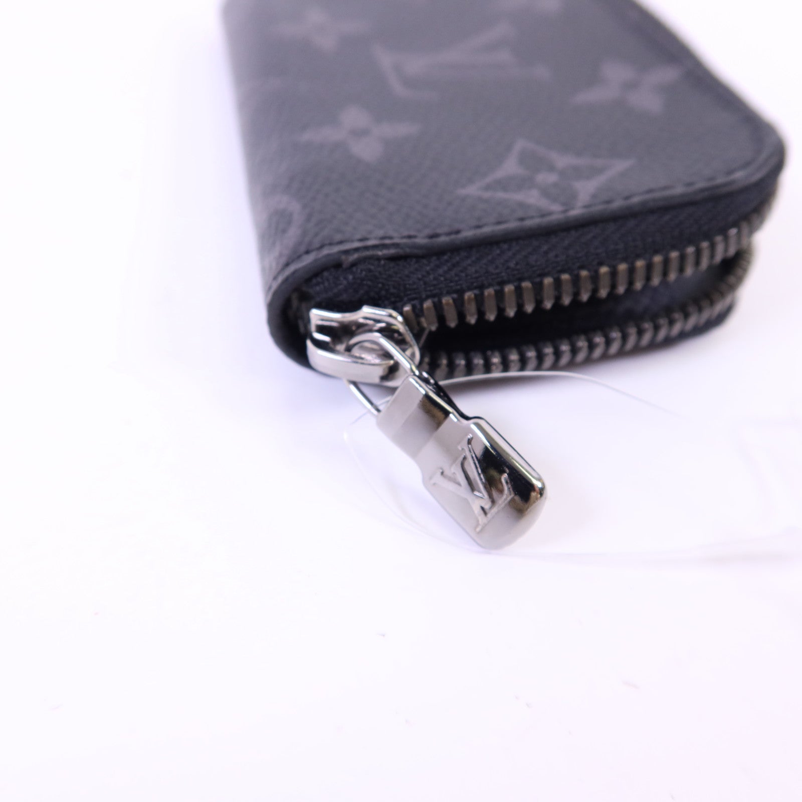 LOUIS VUITTON Monogram Eclipse Porte Monnaie Jour銀扣零錢包