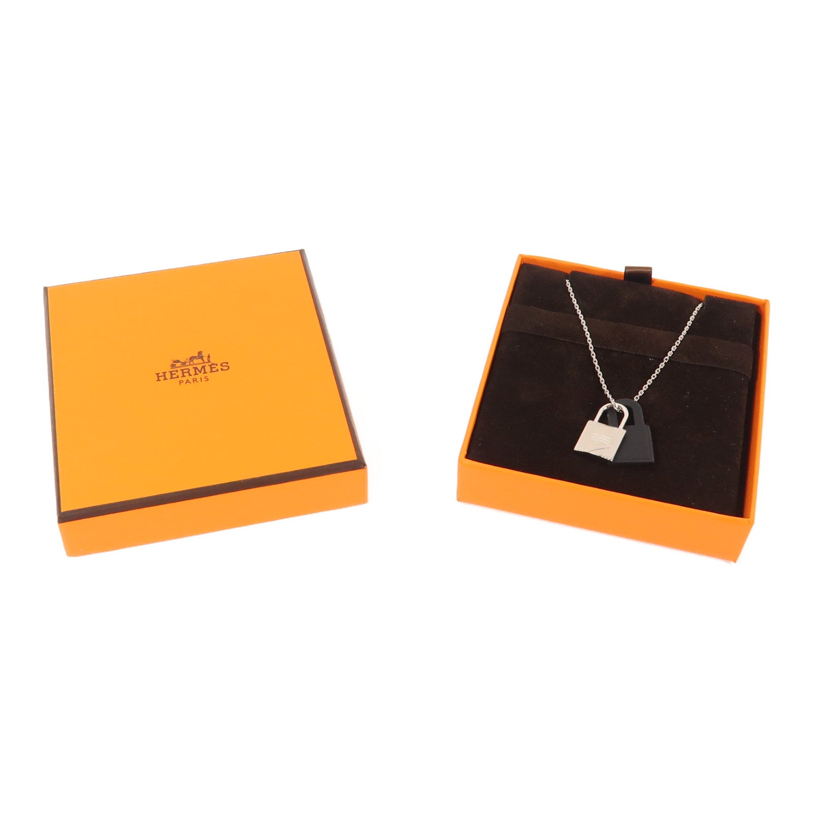 HERMES 金屬O'Kelly Pendant項鍊銀色