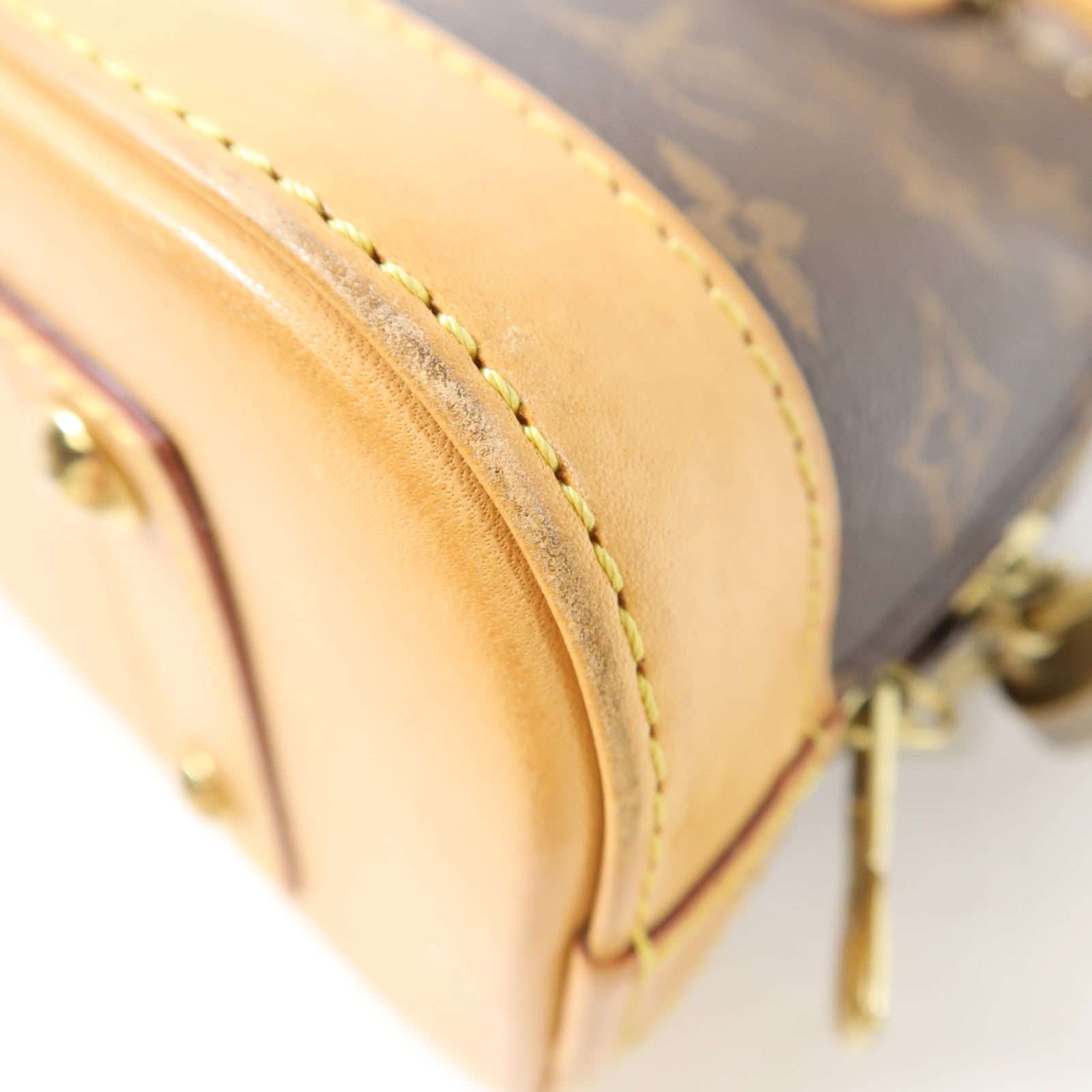 LOUIS VUITTON Monogram Alma BB金扣手挽肩背兩用袋棕色