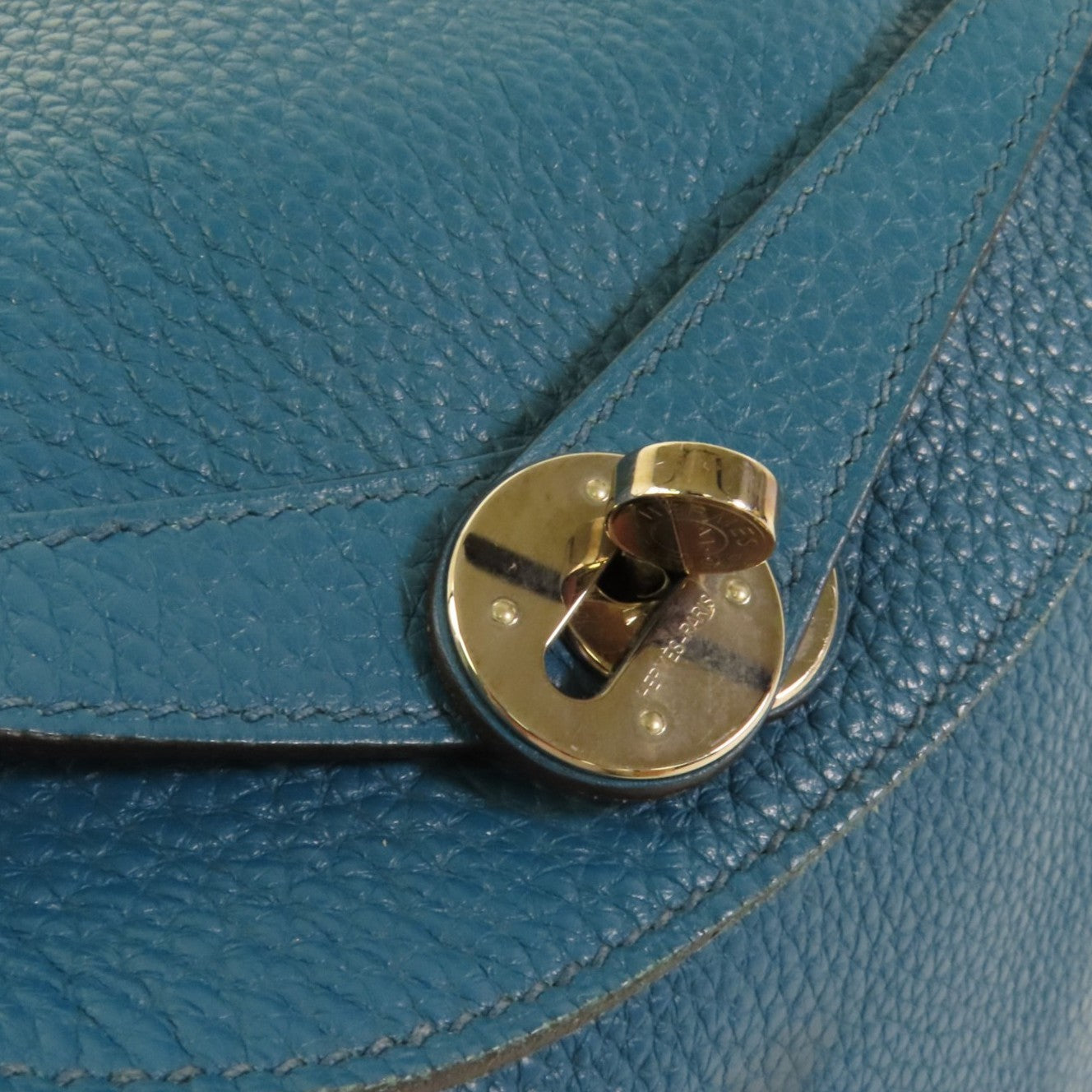 HERMES Clemence皮革Lindy 30銀扣肩背袋