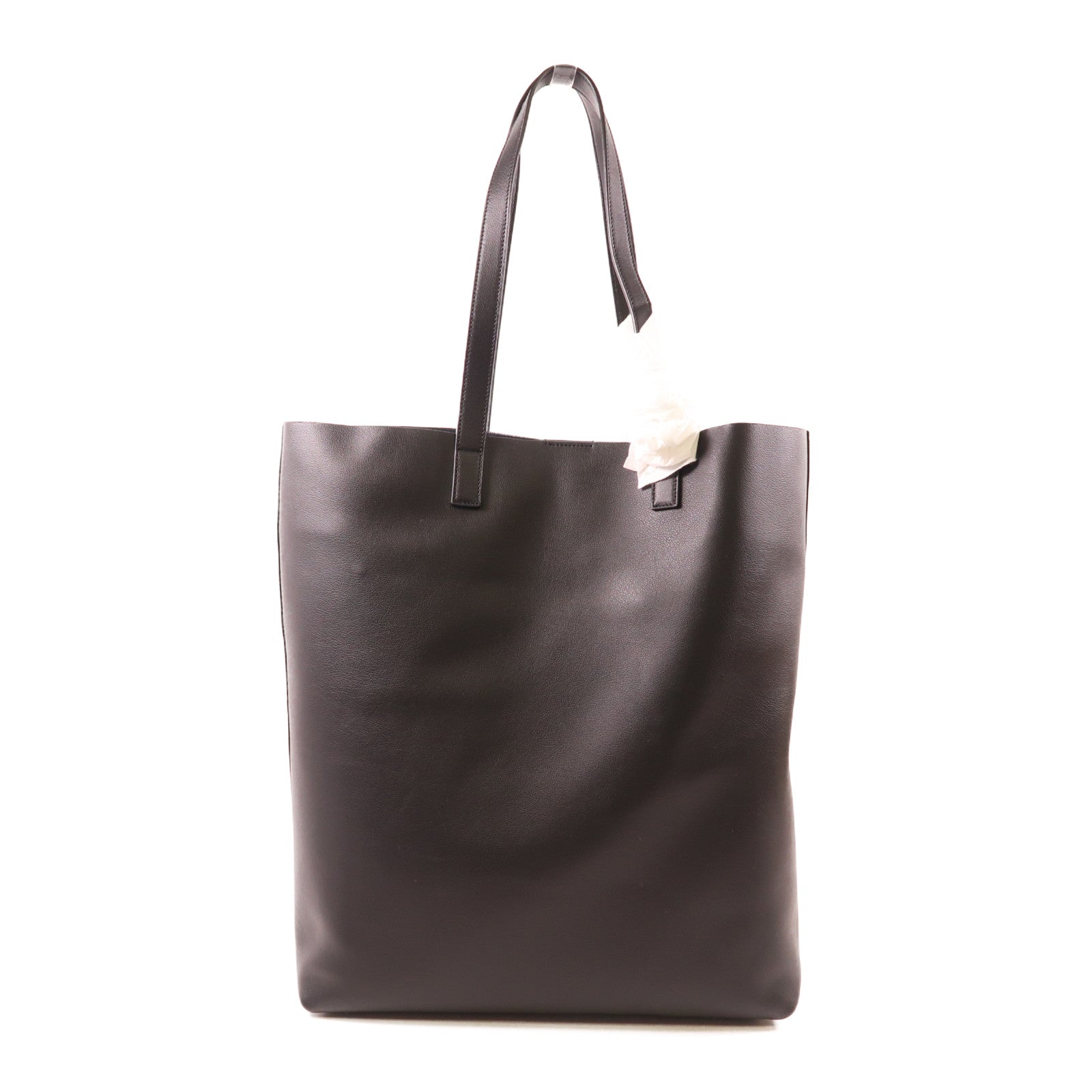 SAINT LAURENT 牛皮皮革Bold Tote銀扣肩背袋