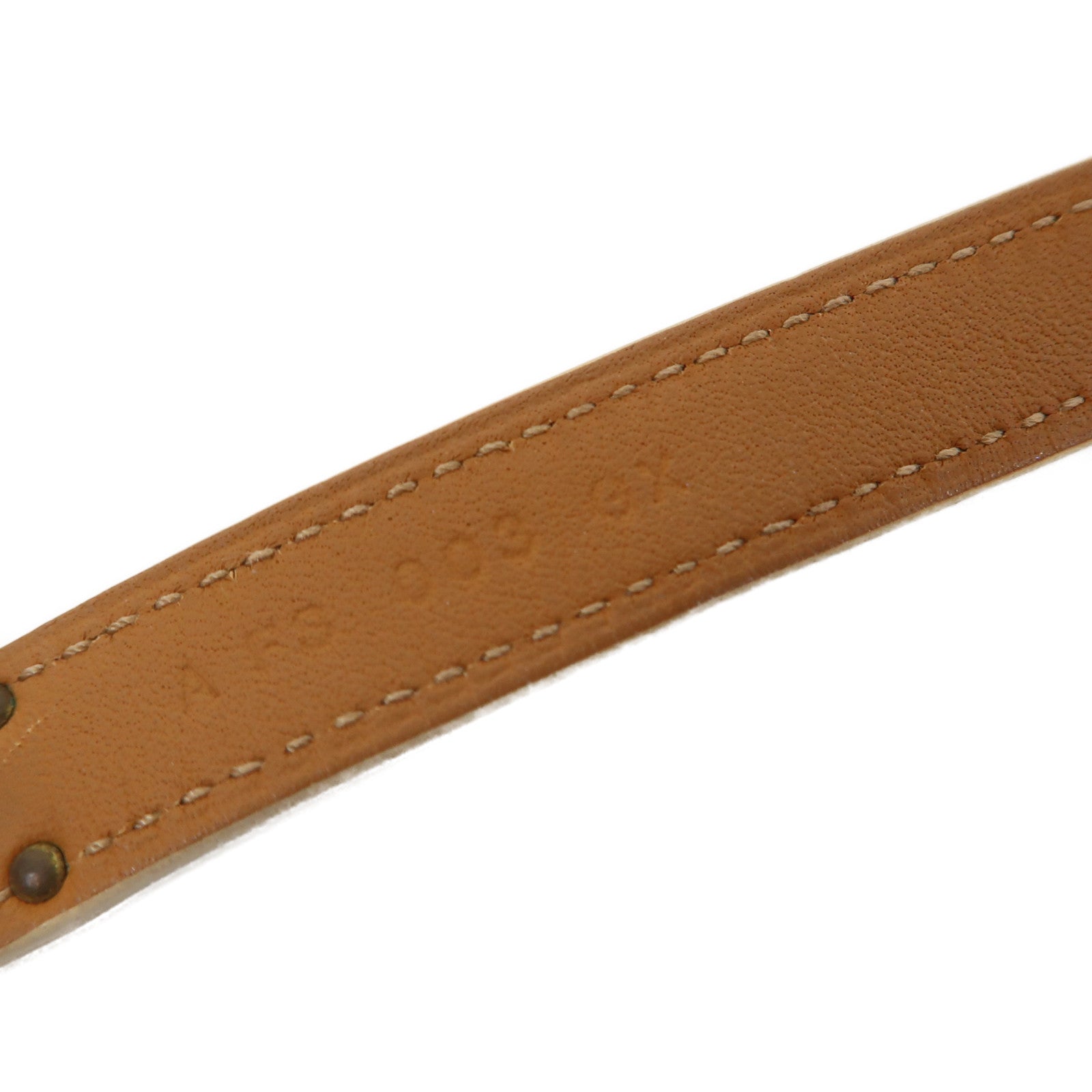 HERMES Epsom皮革Kelly Double Tour Bracelet金扣手鐲白色