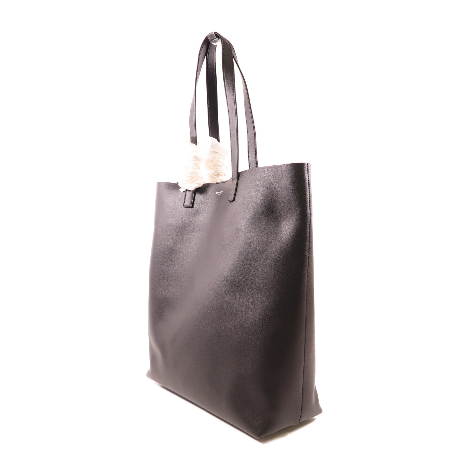 SAINT LAURENT 牛皮皮革Bold Tote銀扣肩背袋