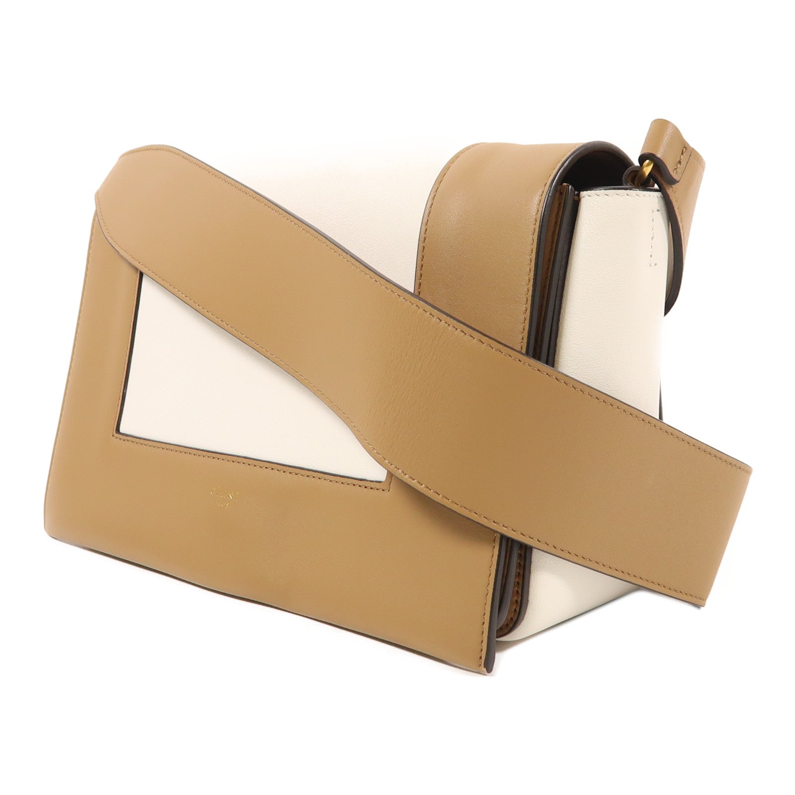 CELINE 牛皮皮革Frame金扣肩背袋