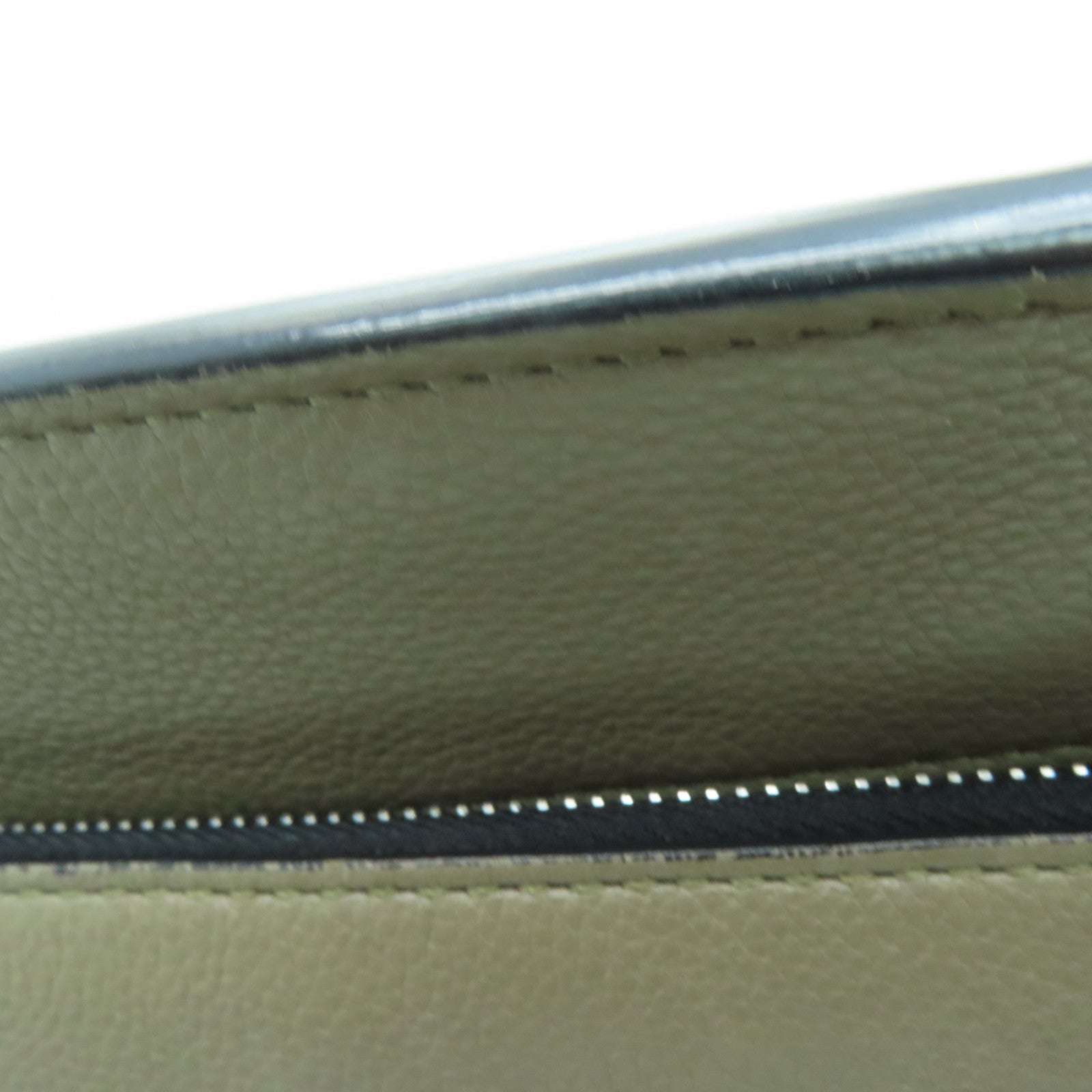 CELINE 牛皮皮革Shoulder Bag银扣肩背袋灰色
