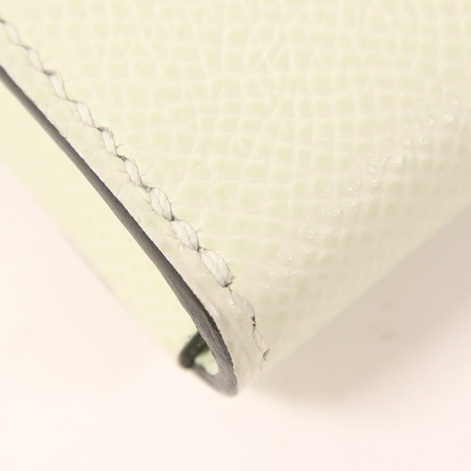 HERMES Epsom皮革Maillon To Go銀扣肩背袋Vert Fizz
