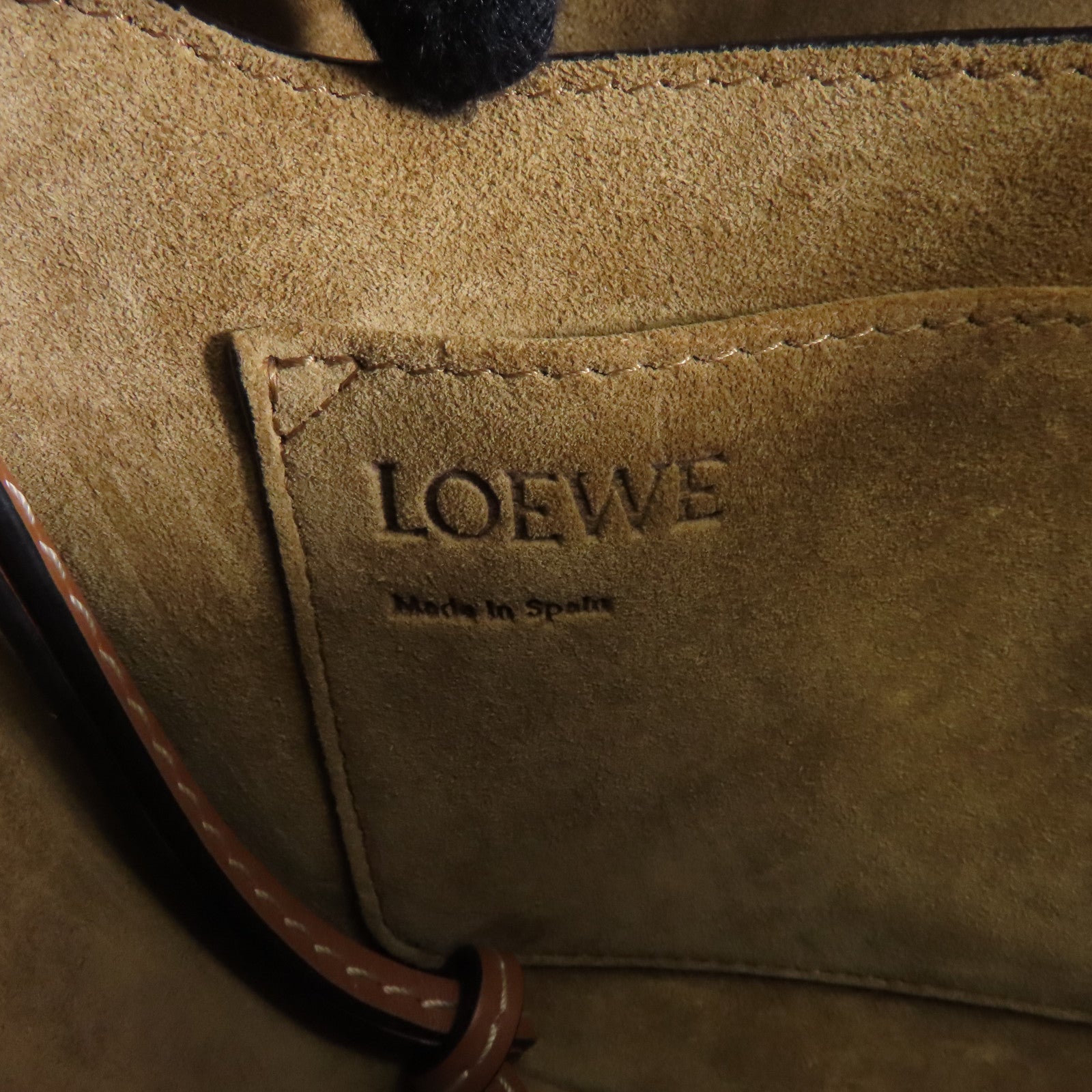 LOEWE 【激減優惠】牛皮皮革Gate Bag金扣肩背袋紅色/啡色