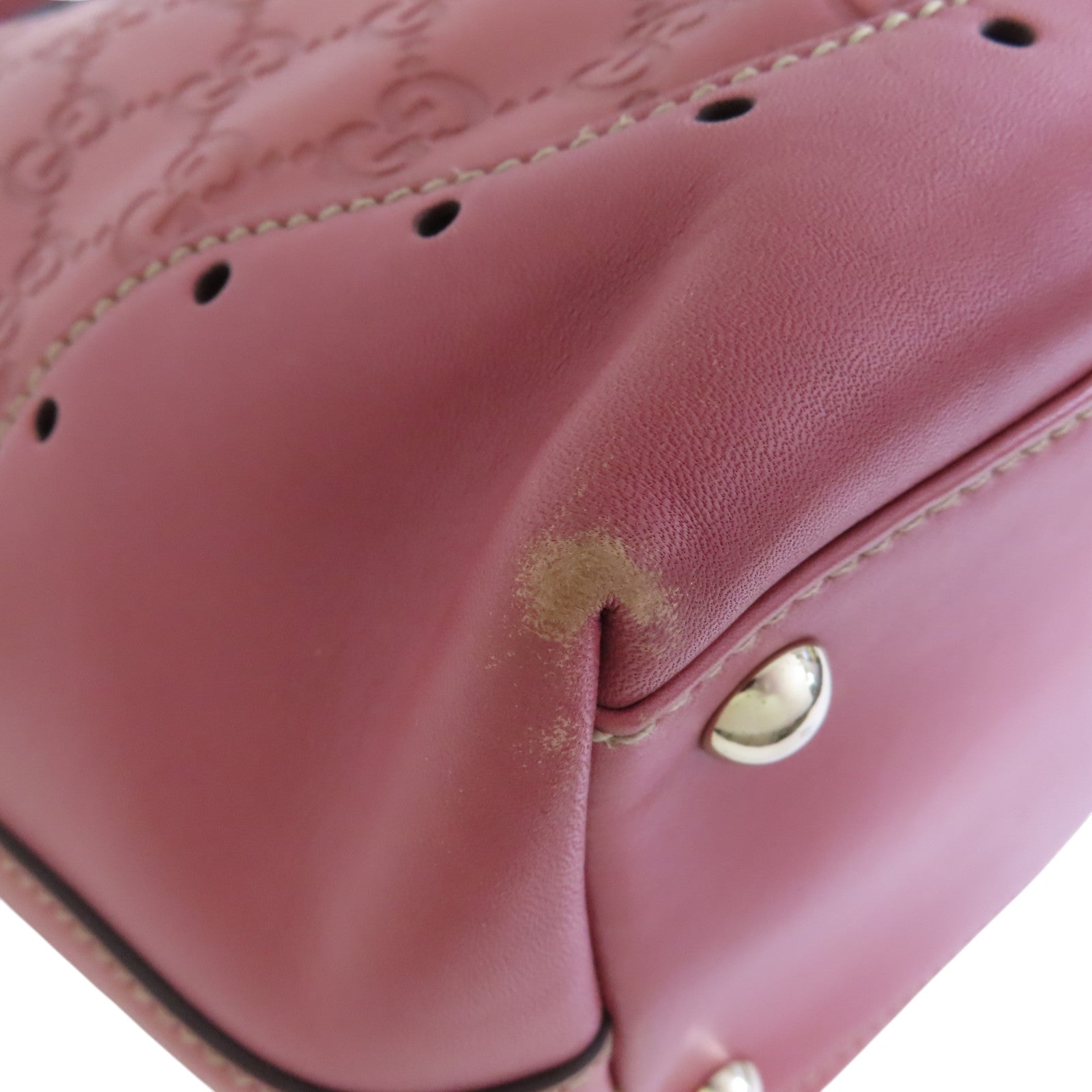 GUCCI 牛皮皮革Guccissima金扣肩背袋