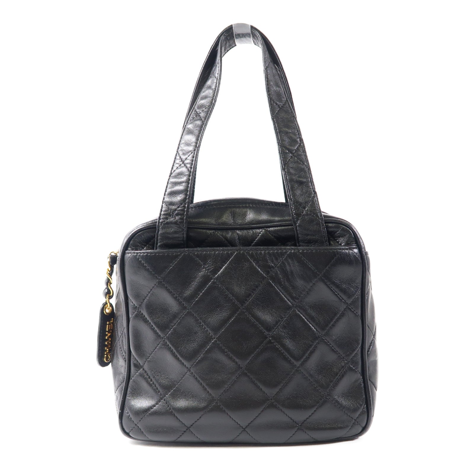 CHANEL 羊皮皮革Vintage Hand Bag金扣手挽袋