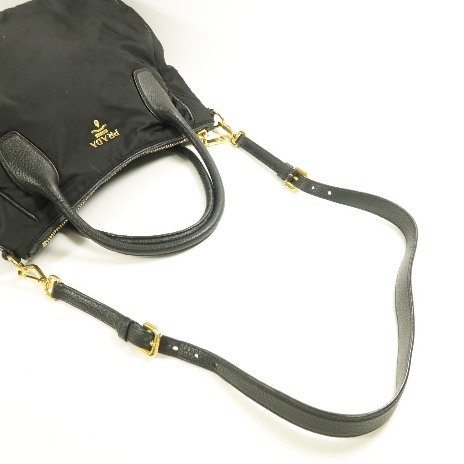 PRADA 尼龍Shoulder Bag金扣手挽肩背兩用袋