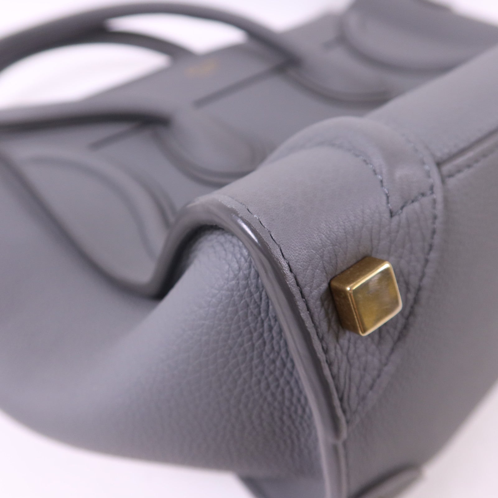 CELINE 牛皮皮革Micro Luggage金扣手挽袋
