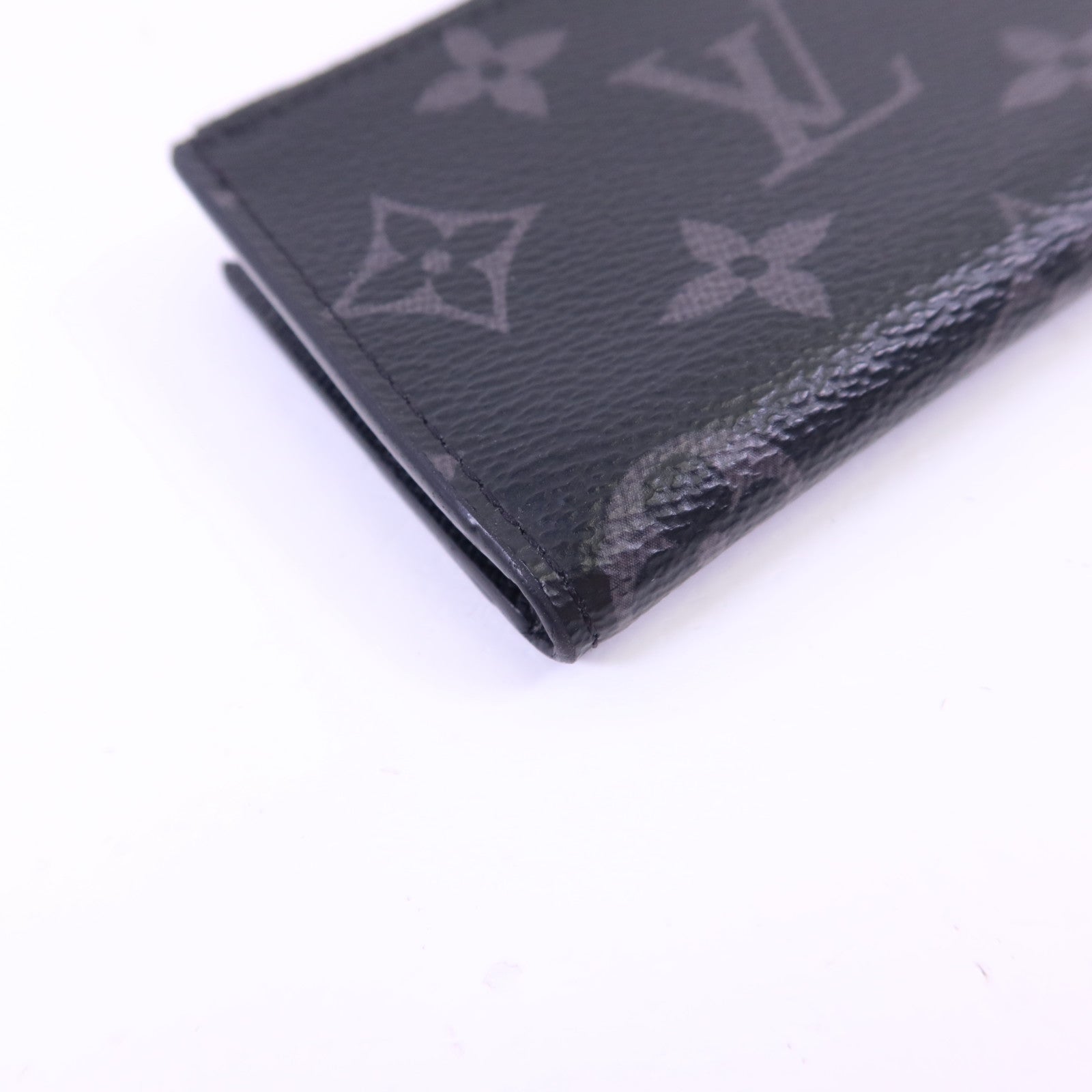 LOUIS VUITTON Monogram Eclipse Porte Monnaie Jour銀扣零錢包