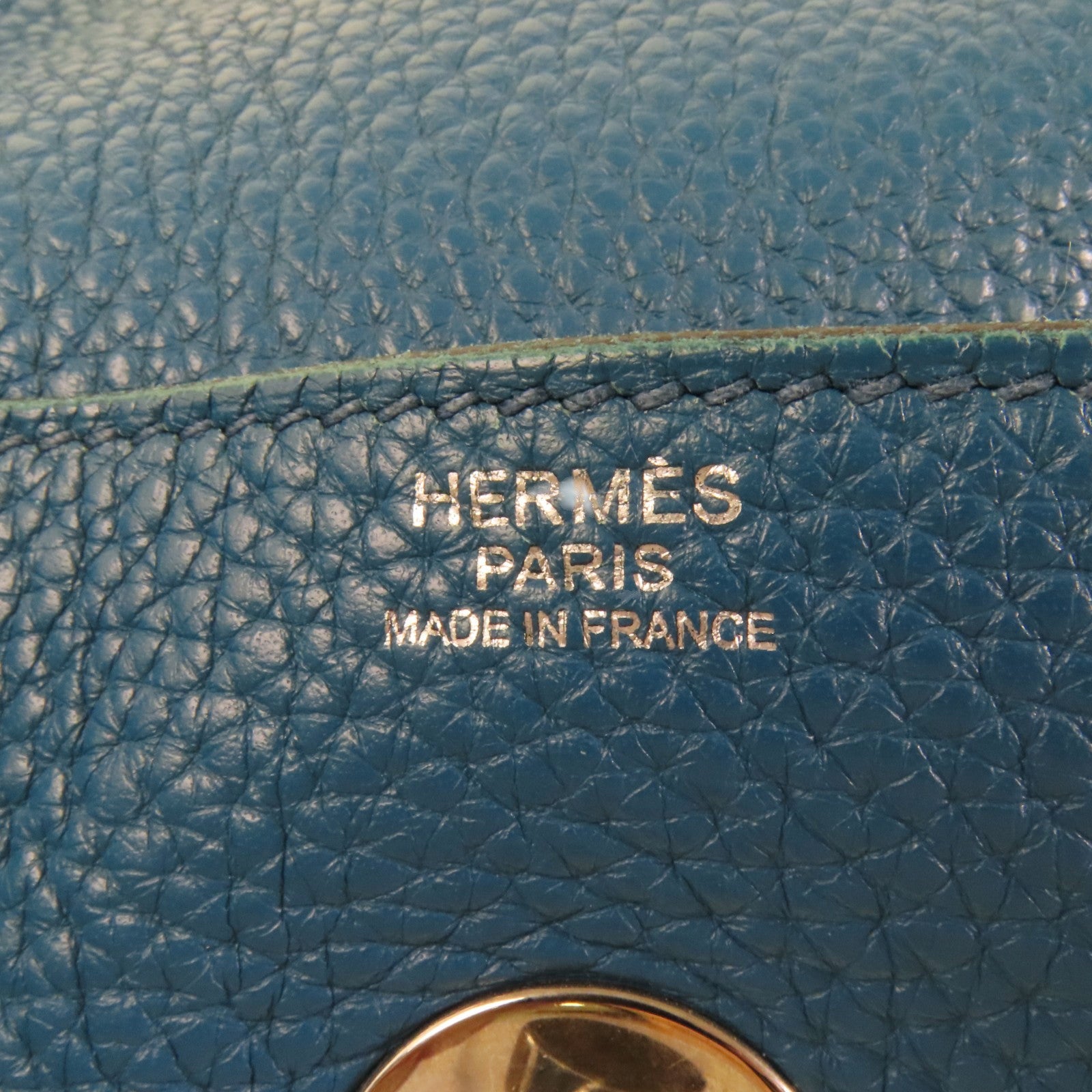 HERMES Clemence皮革Lindy 30銀扣肩背袋