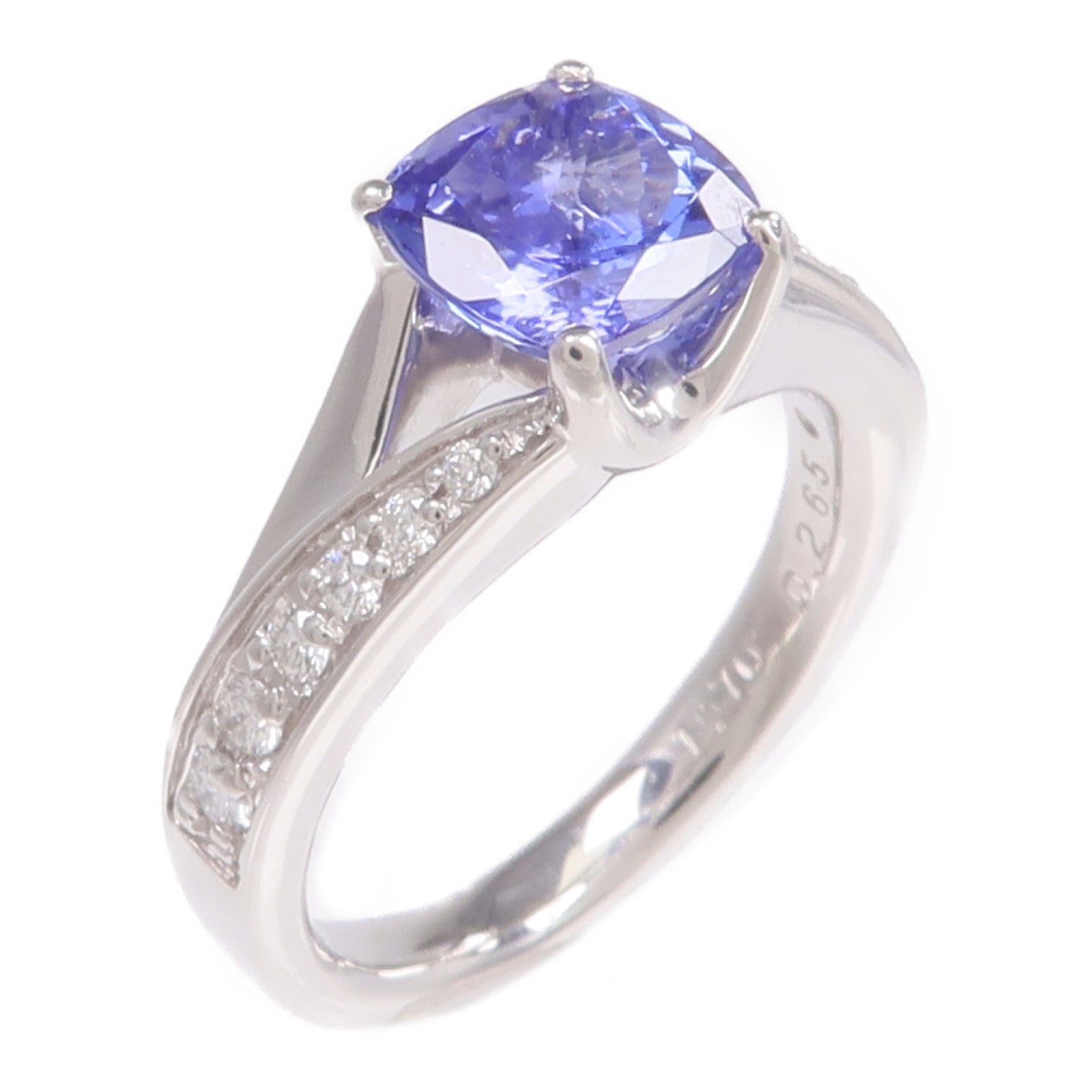 JEWELRY PT900鉑金Tanzanite Diamond Ring坦桑石/鑽石戒指