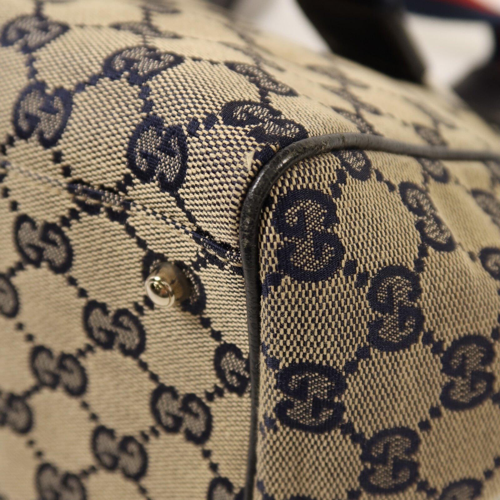 GUCCI 帆布Tote Bag Medium銀扣手挽袋