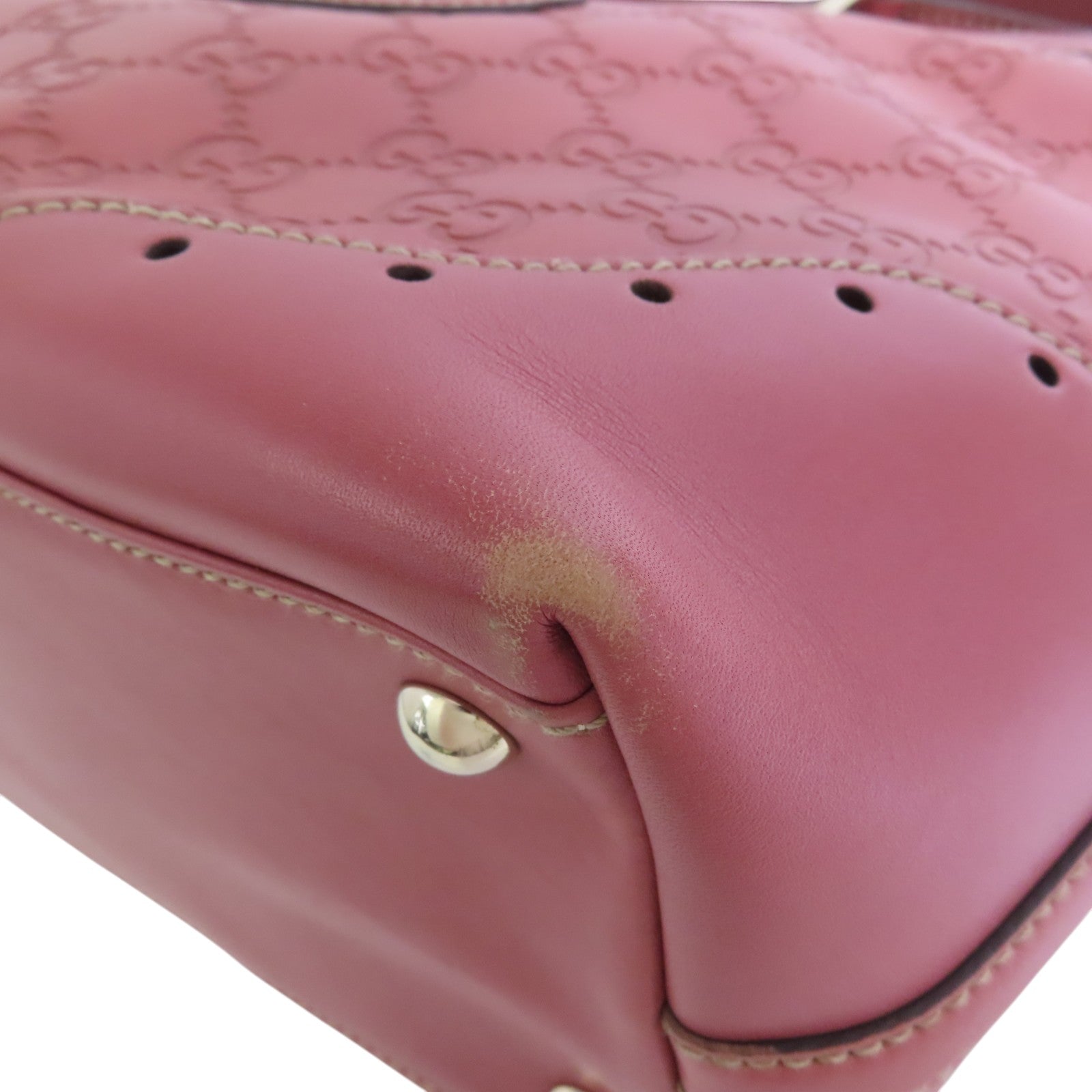 GUCCI 牛皮皮革Guccissima金扣肩背袋