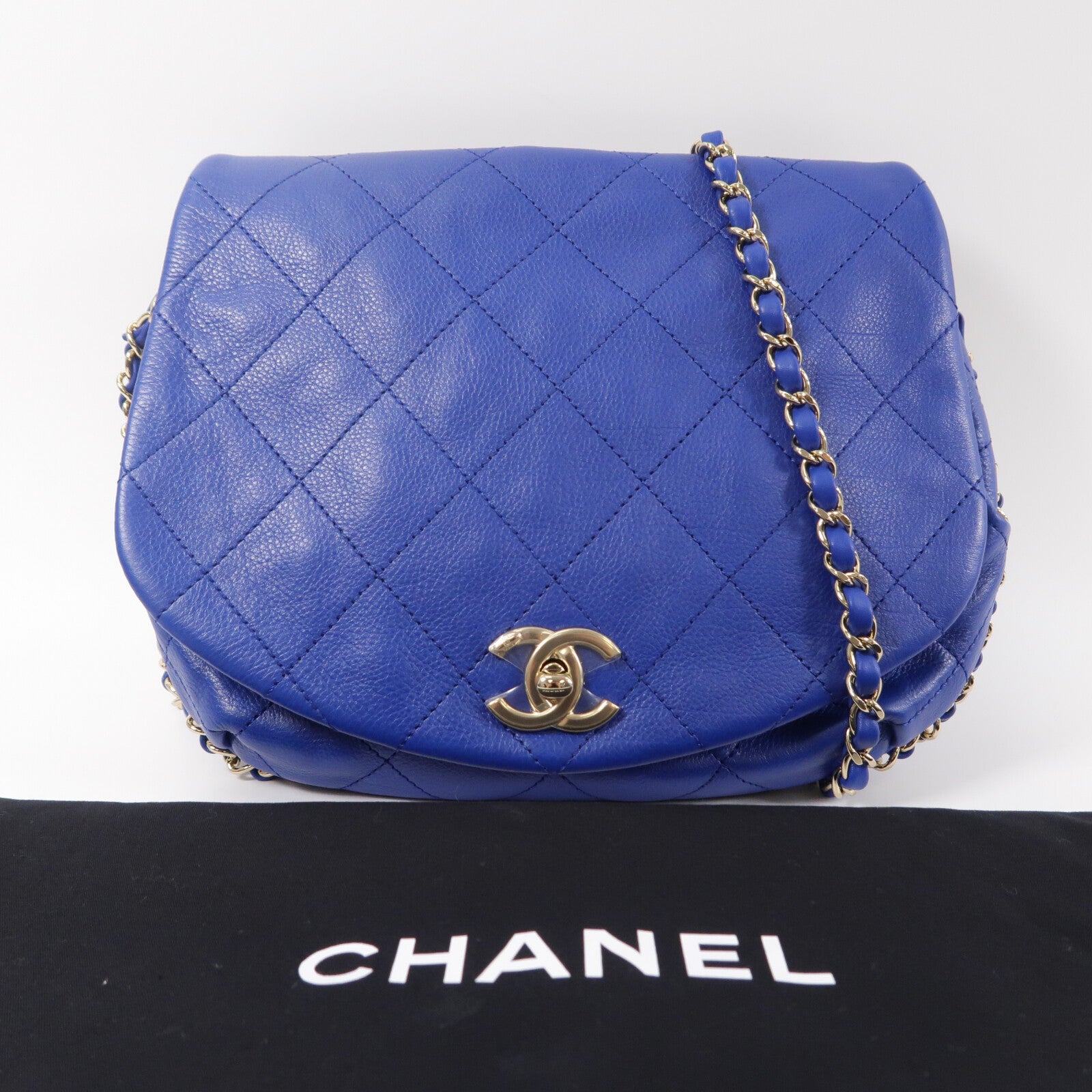 CHANEL 牛皮皮革Chain Shoulder Bag鏈帶肩背袋