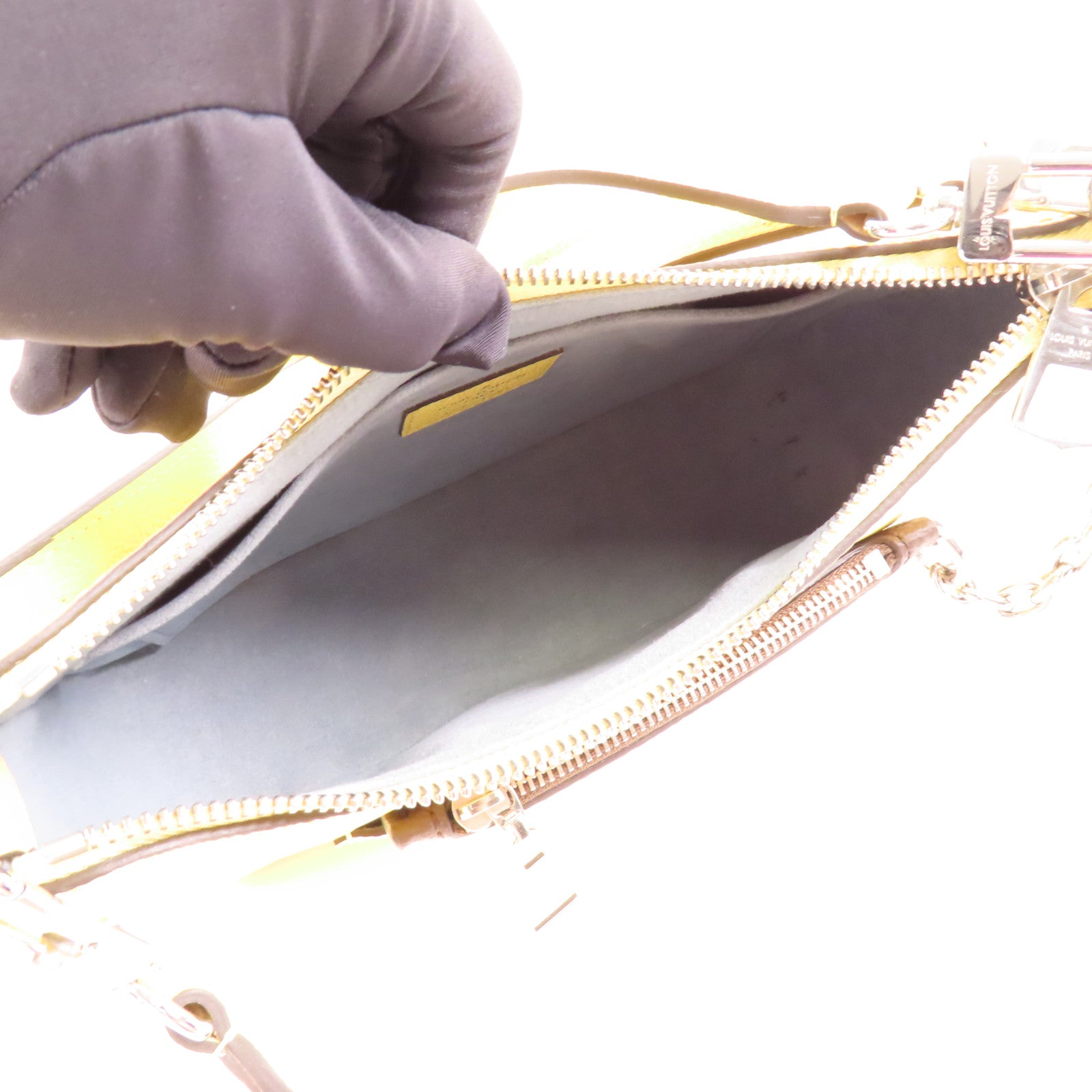 LOUIS VUITTON Epi Marelle銀扣手挽肩背兩用袋