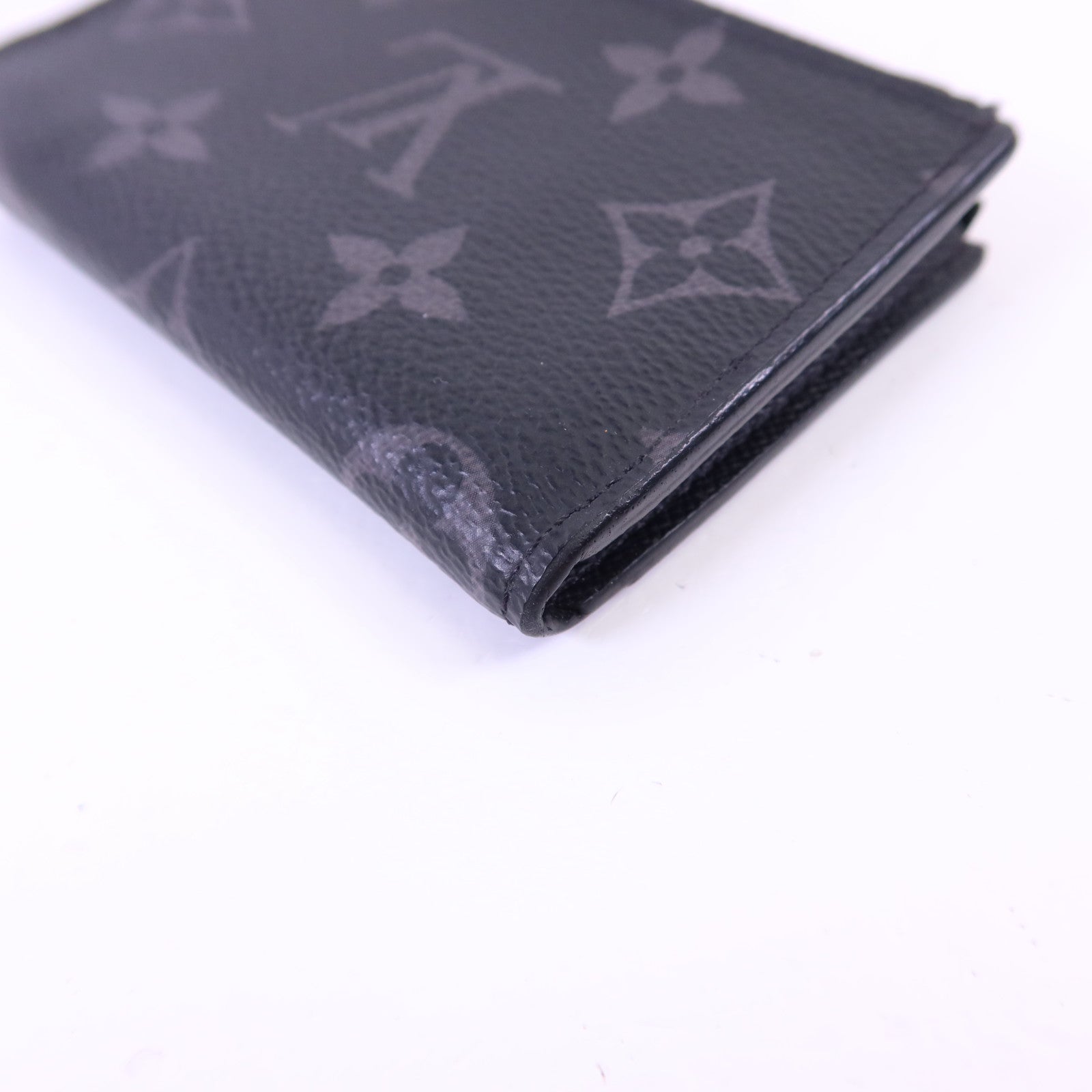 LOUIS VUITTON Monogram Eclipse Porte Monnaie Jour銀扣零錢包