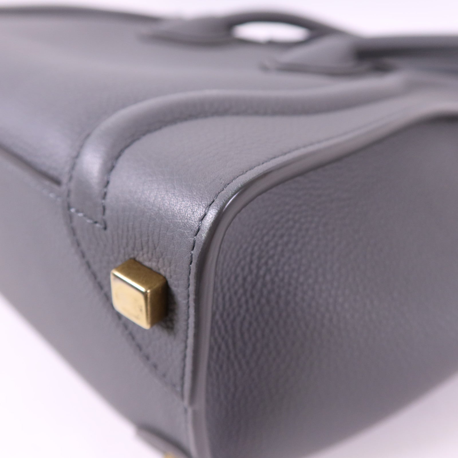 CELINE 牛皮皮革Micro Luggage金扣手挽袋