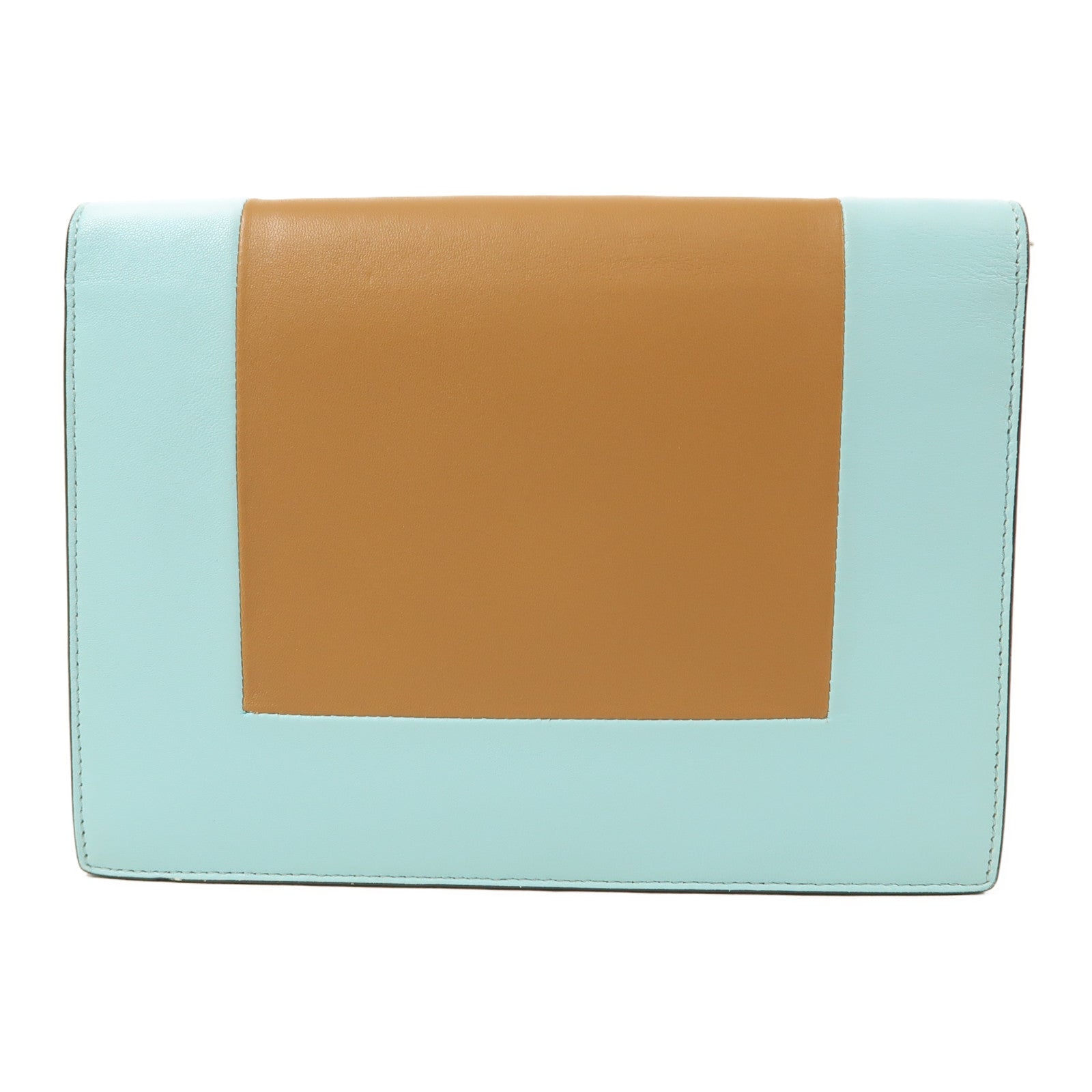 CELINE 羊皮皮革Shoulder Bag銀扣鏈帶肩背袋