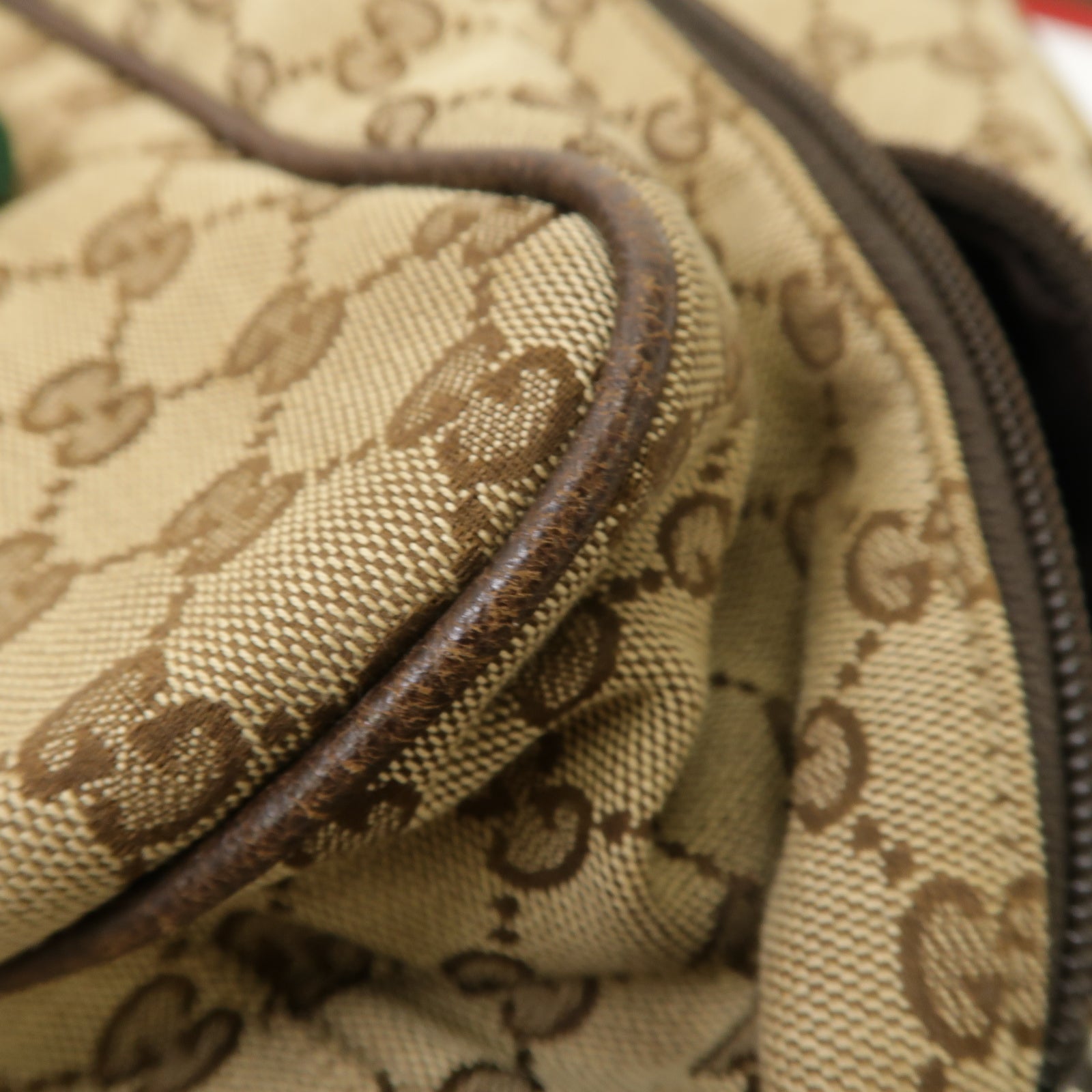 GUCCI 帆布Boston Bag波士顿包棕色
