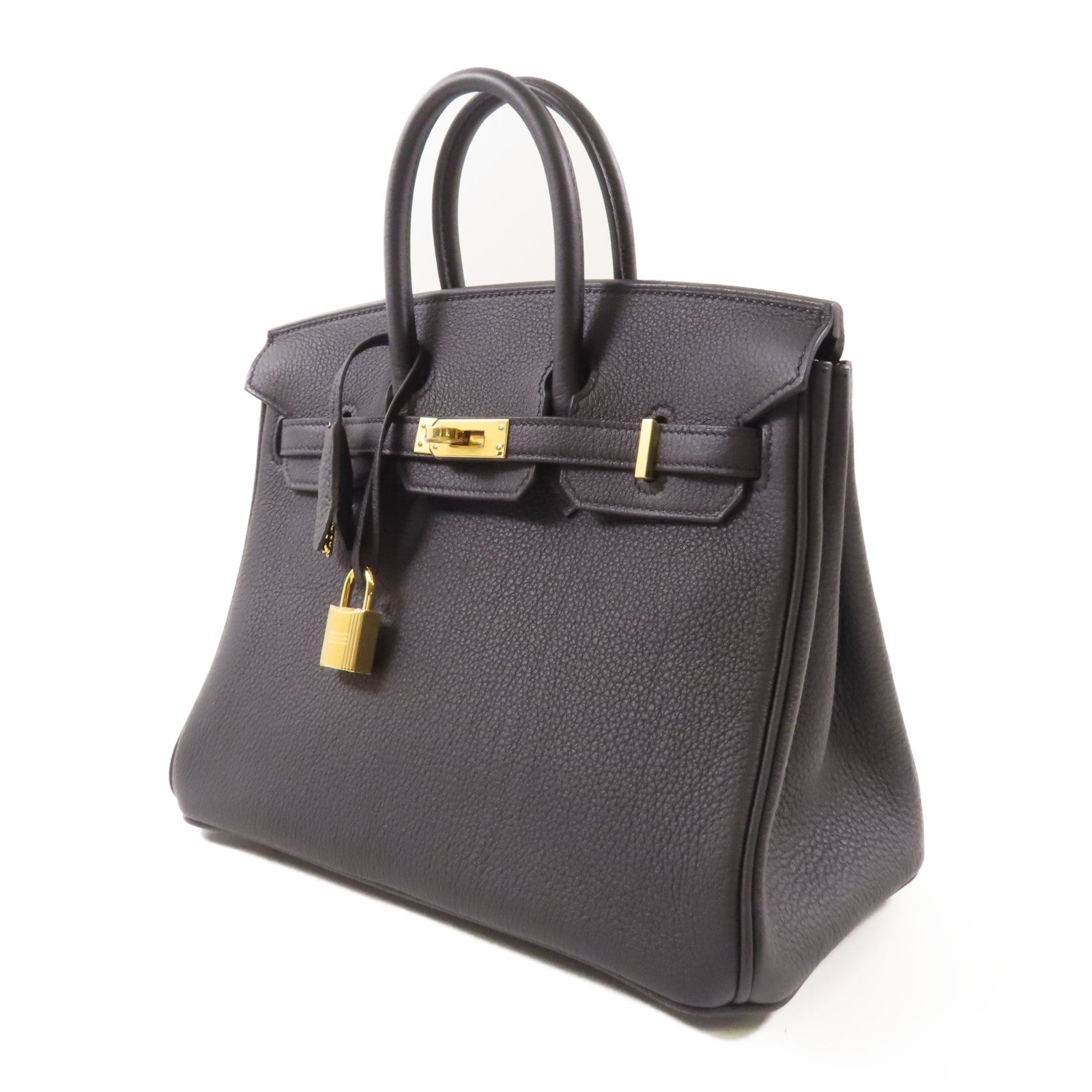 HERMES 【激減優惠】Togo皮革Birkin 25金扣手挽袋Noir