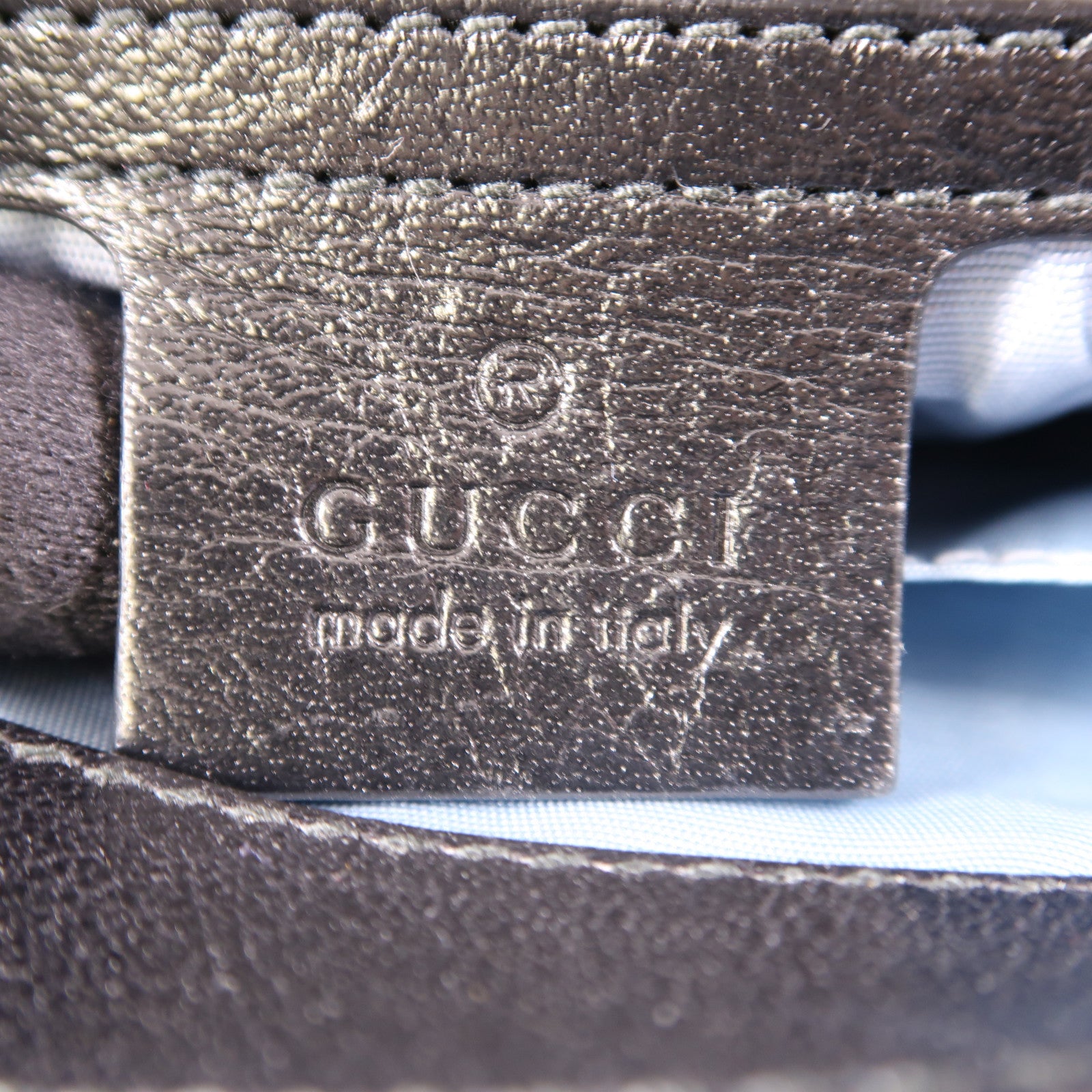 GUCCI GG GHW Thiara Medium 2Way Shoulder Bag Leather Black Green 524822