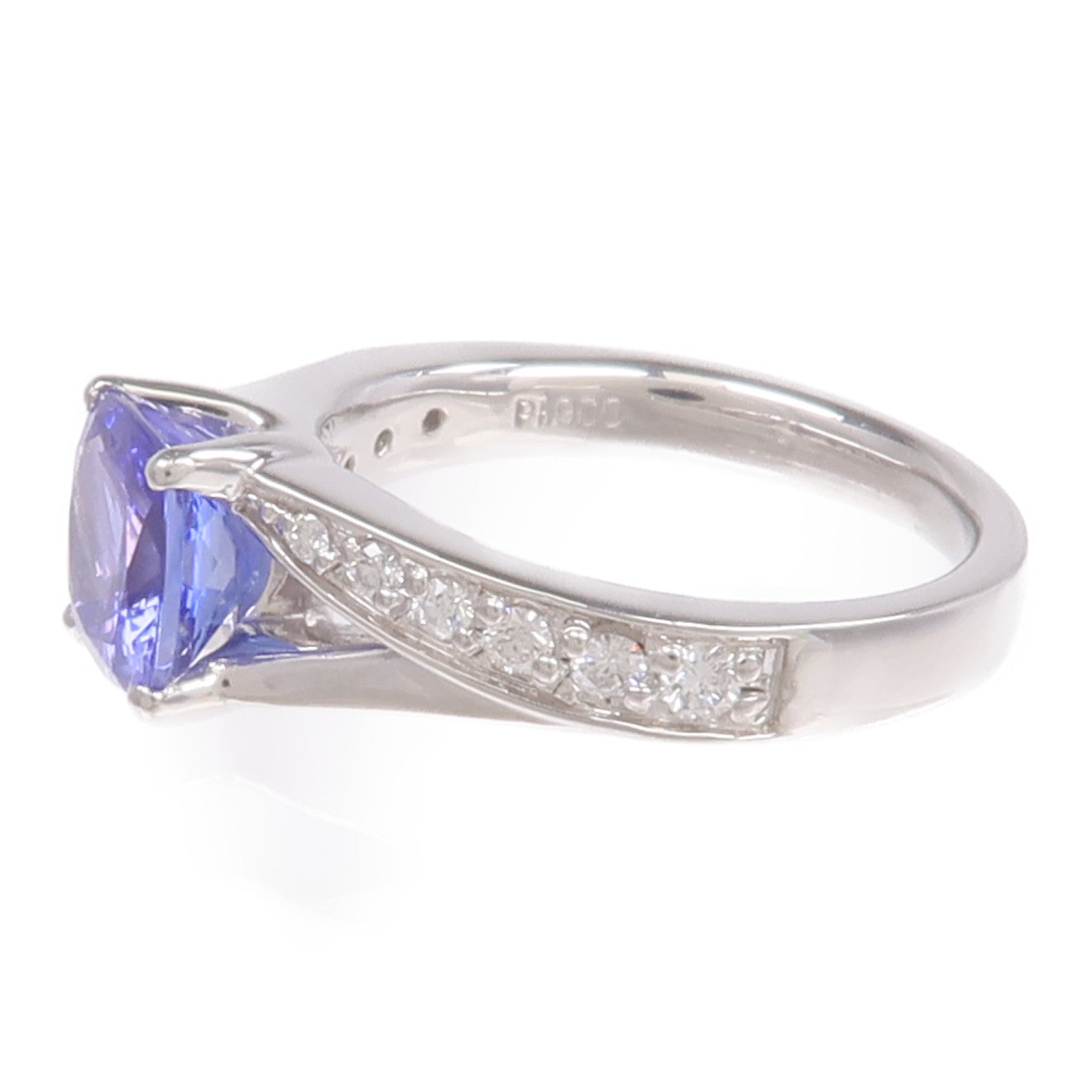 JEWELRY PT900鉑金Tanzanite Diamond Ring坦桑石/鑽石戒指