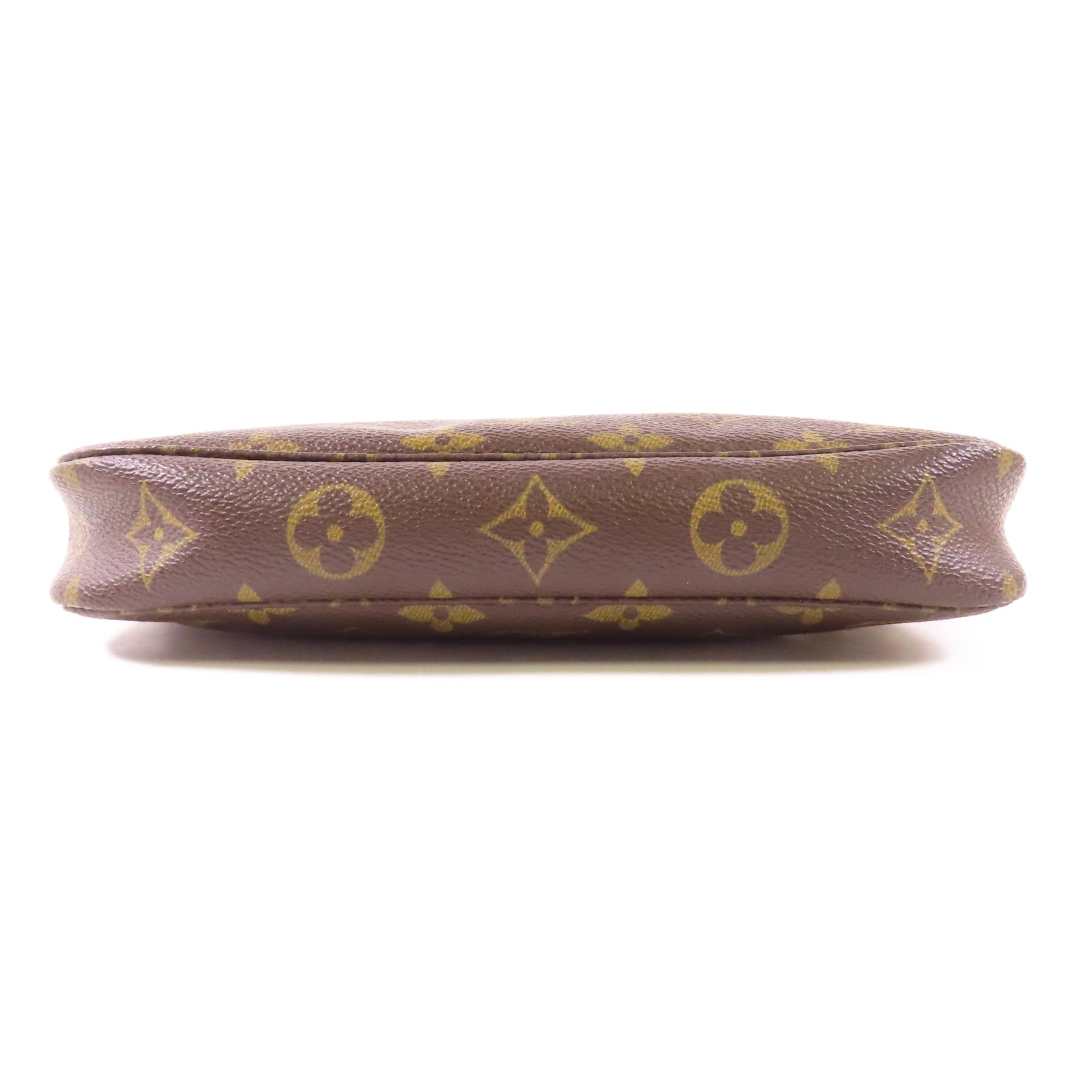 LOUIS VUITTON Monogram Pochette Accessoires金扣手拿包棕色