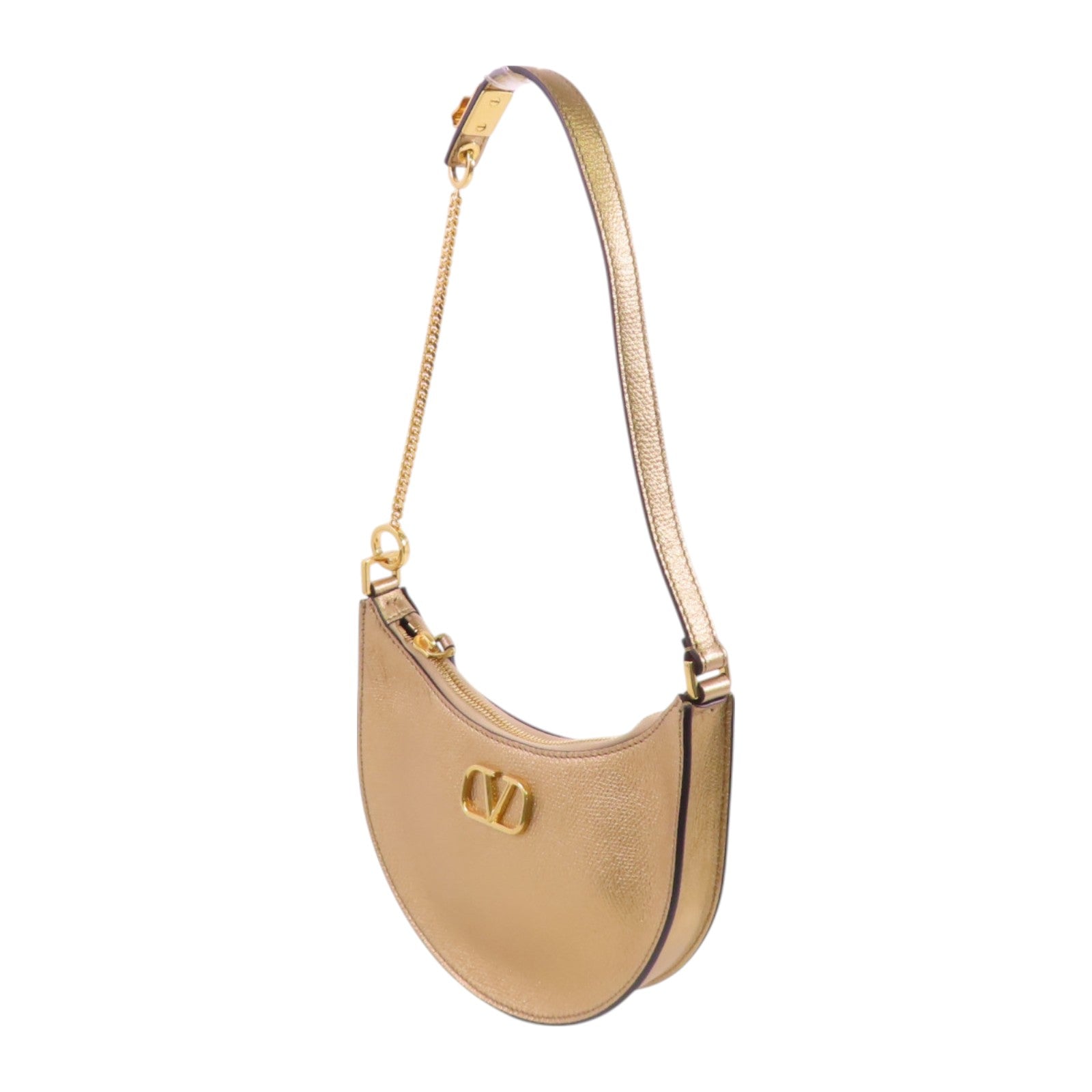 Valentino 牛皮皮革Shoulder Bag金扣肩背袋