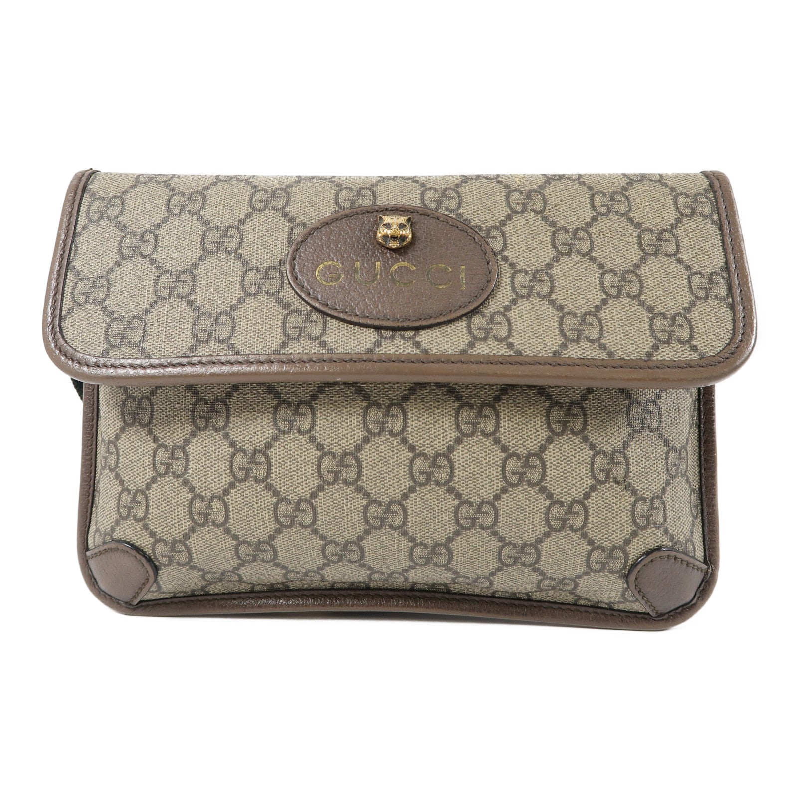 GUCCI 塗層帆布Neo Vintage GG Supreme金扣腰包啡色 Brand Off Hong Kong Online Store