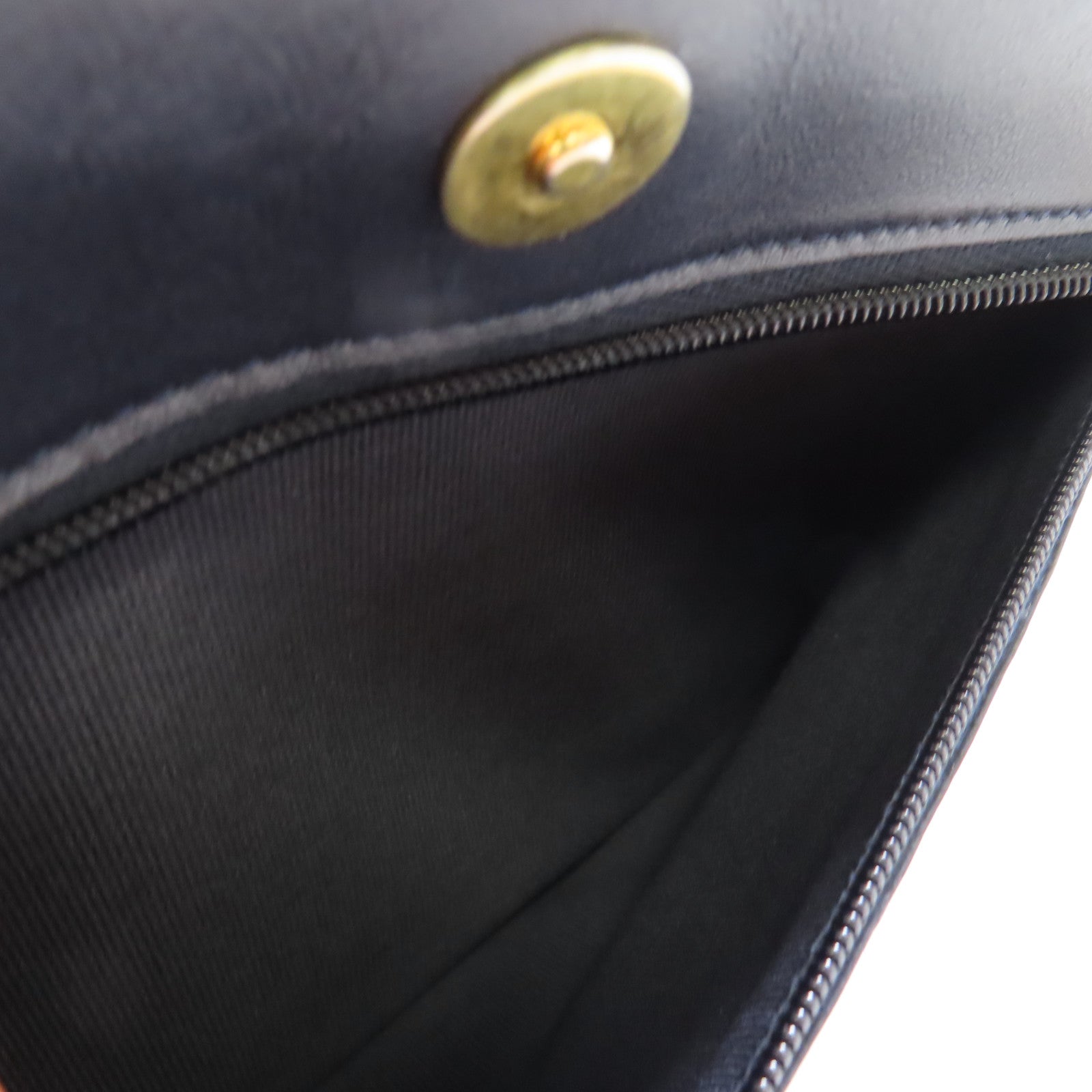 CHANEL 菱格羊皮皮革WOC Wallet On Chain Shoulder Bag金扣鏈帶肩背袋深藍色