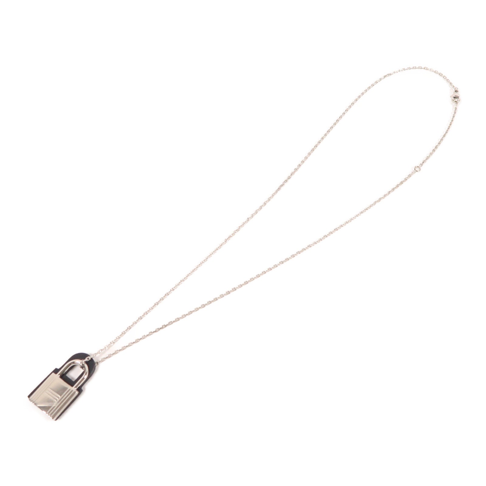 HERMES 金屬O'Kelly Pendant項鍊銀色