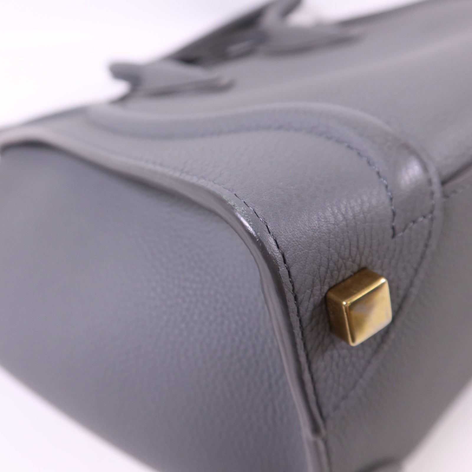 CELINE 牛皮皮革Micro Luggage金扣手挽袋