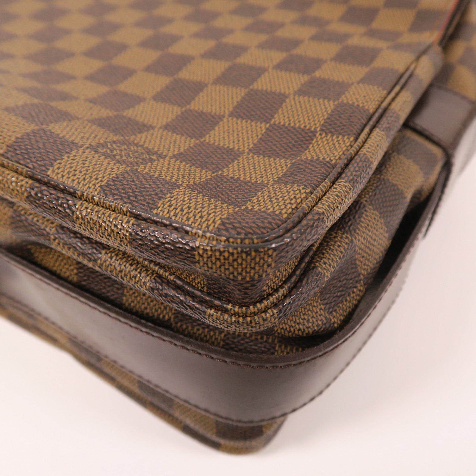 LOUIS VUITTON Damier Naviglio金扣肩背袋棕色