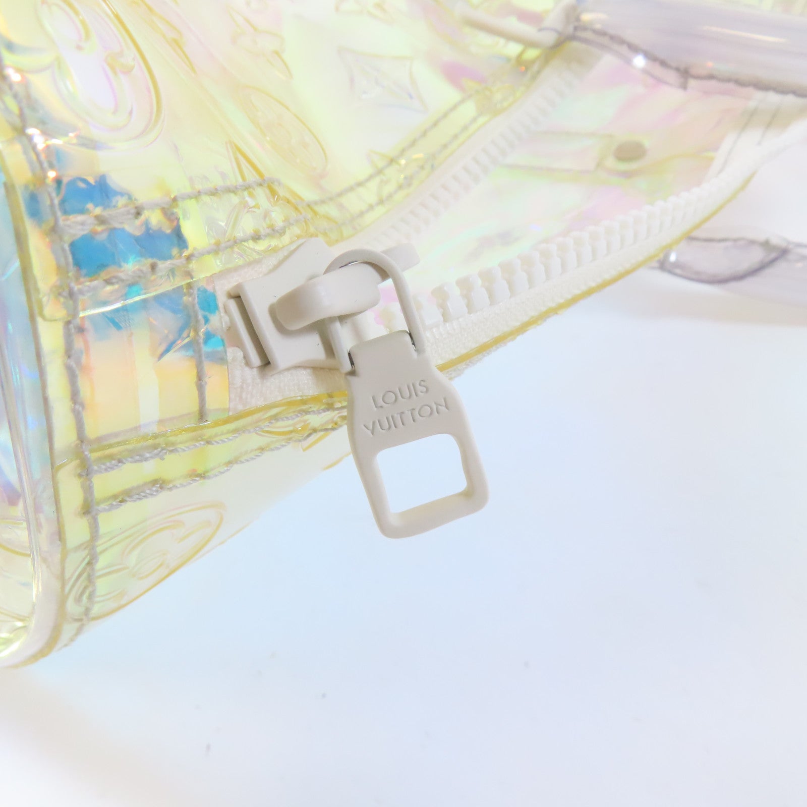 LOUIS VUITTON Monogram Prism Keepall Bandouliere 50手挽肩背兩用袋透明