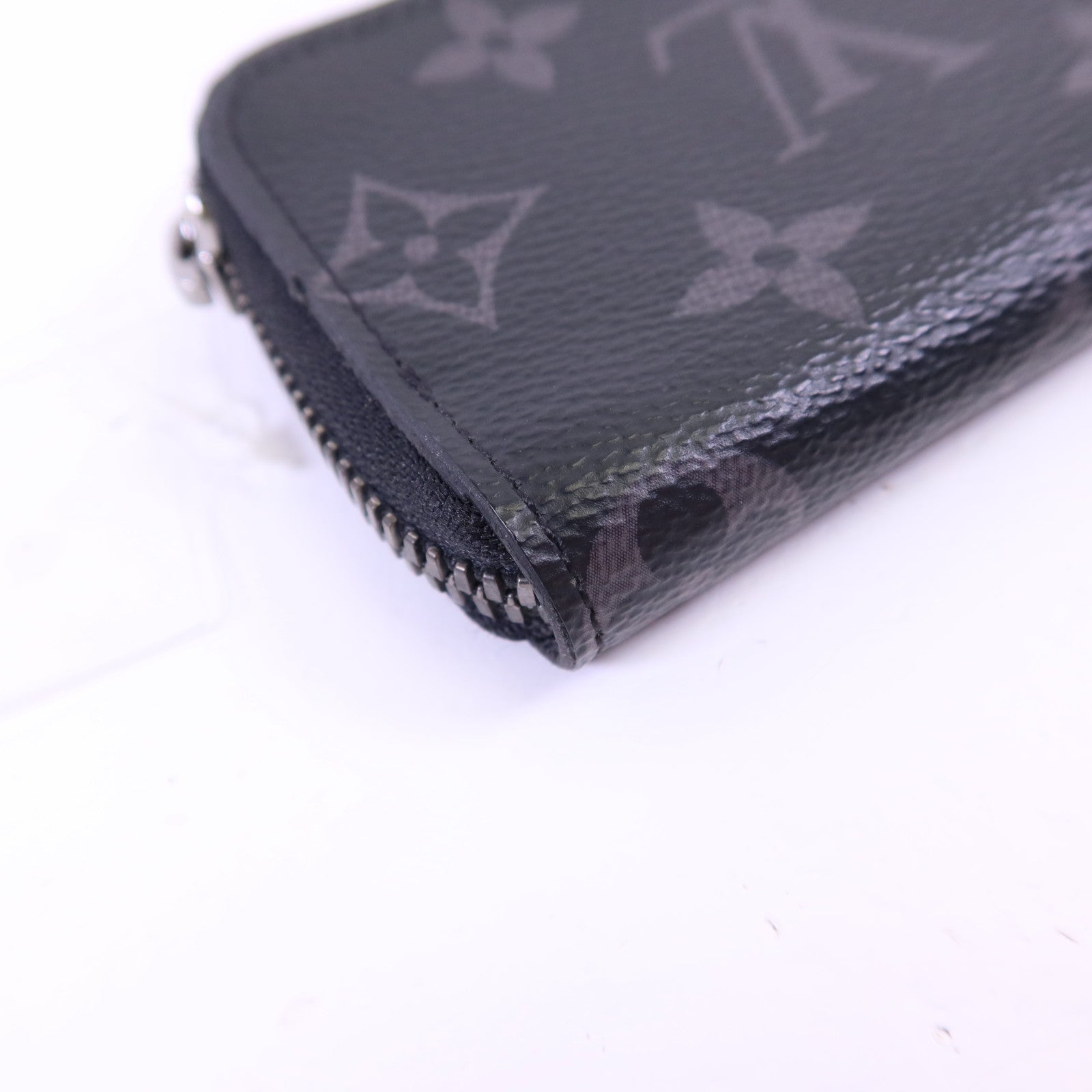 LOUIS VUITTON Monogram Eclipse Porte Monnaie Jour銀扣零錢包