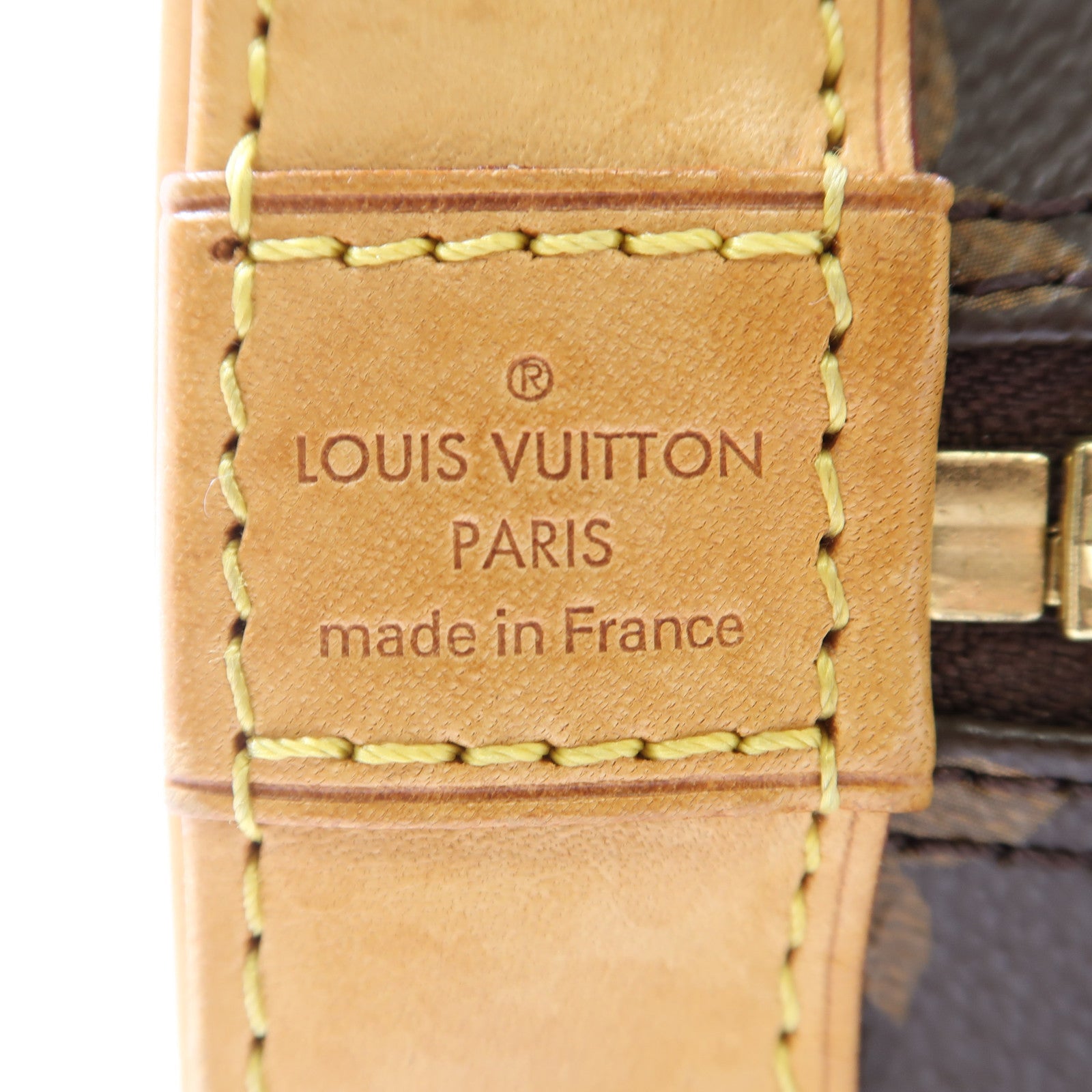 LOUIS VUITTON Monogram Alma BB金扣手挽肩背兩用袋棕色