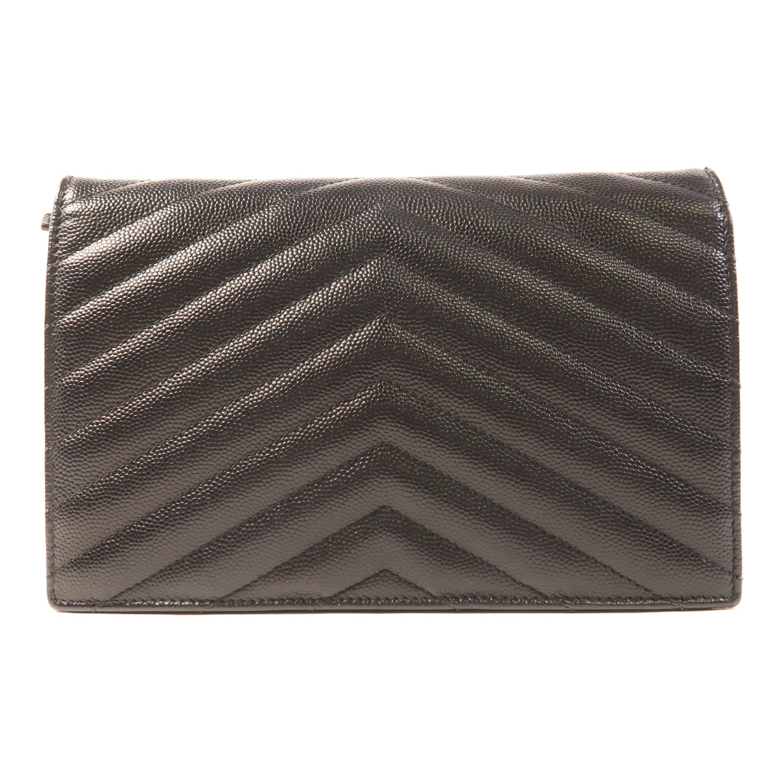 SAINT LAURENT 牛皮皮革Wallet On Chain金扣鏈帶肩背袋